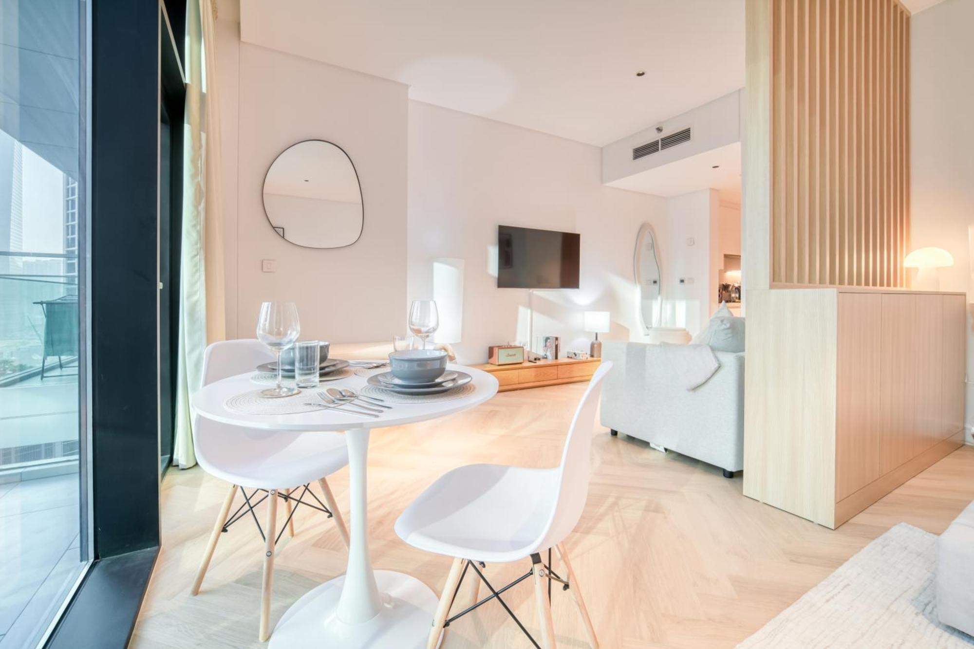 Luxury With Burj Khalifa View - Marquise Square Tower Lejlighed *