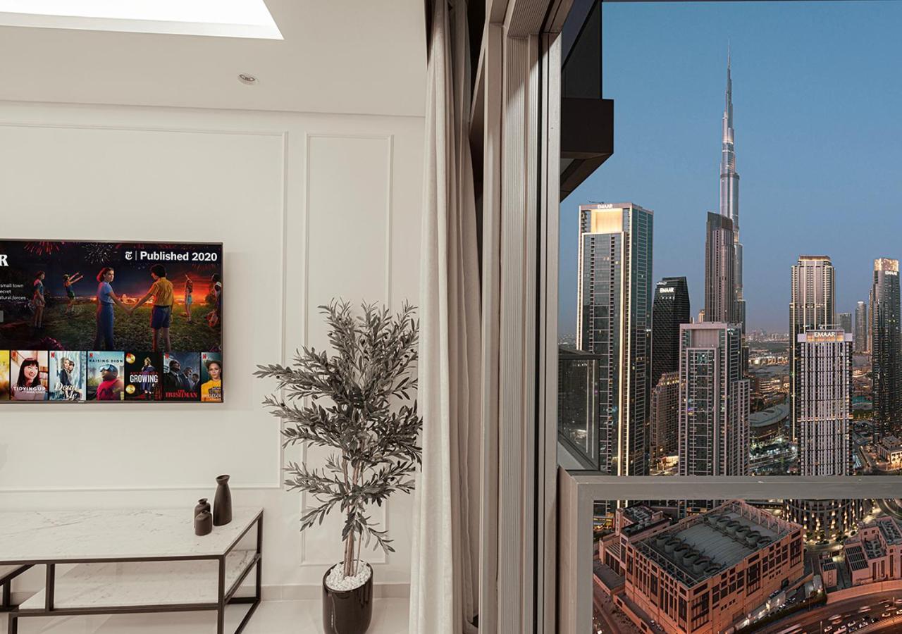 High Floor In 5 Star With Infinity Pool Burj View Gym Sauna Apartamento