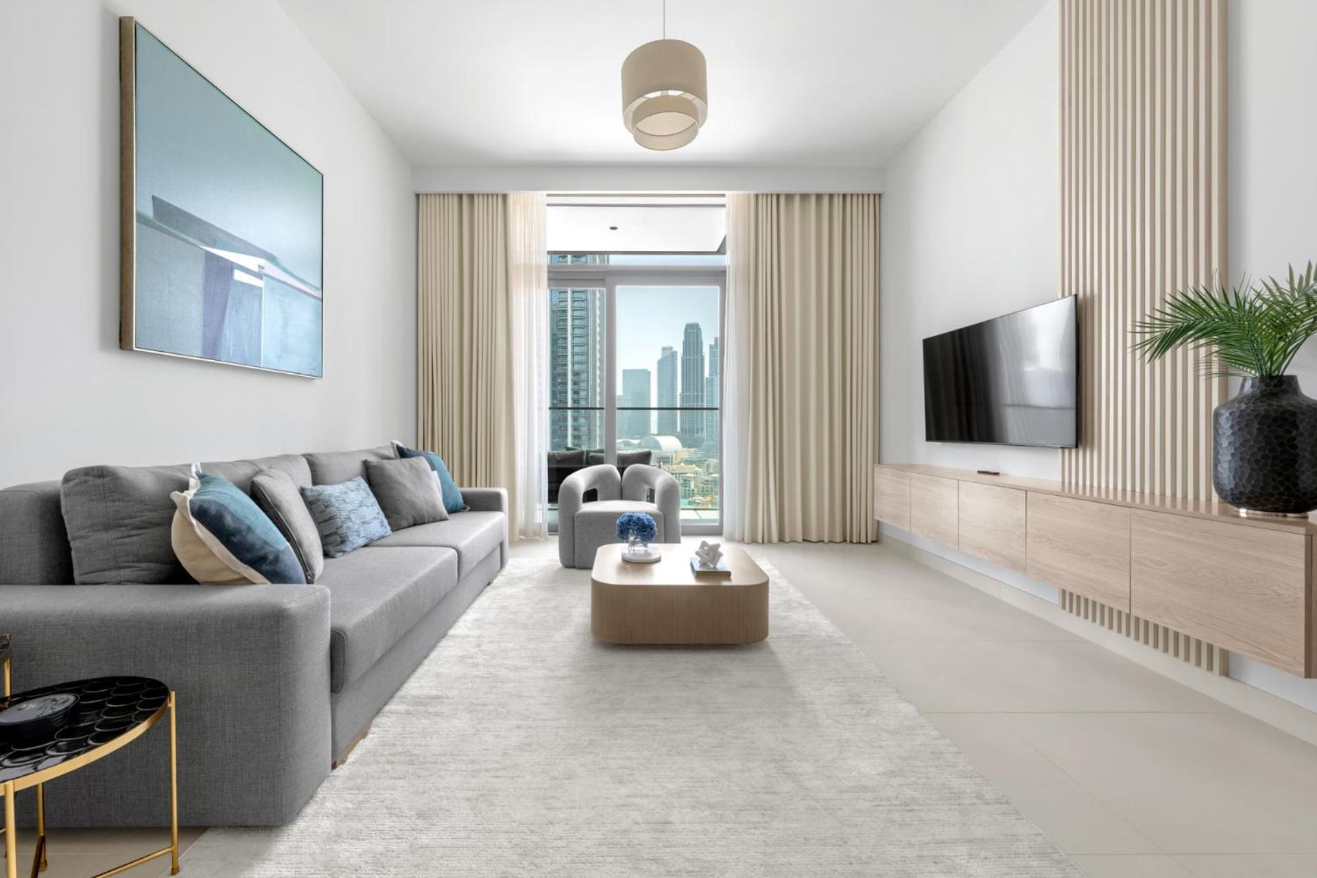 Stunning 3 Bedroom With Burj Khalifa And Fountain Views - Sleeps 9 - 2 Balconies