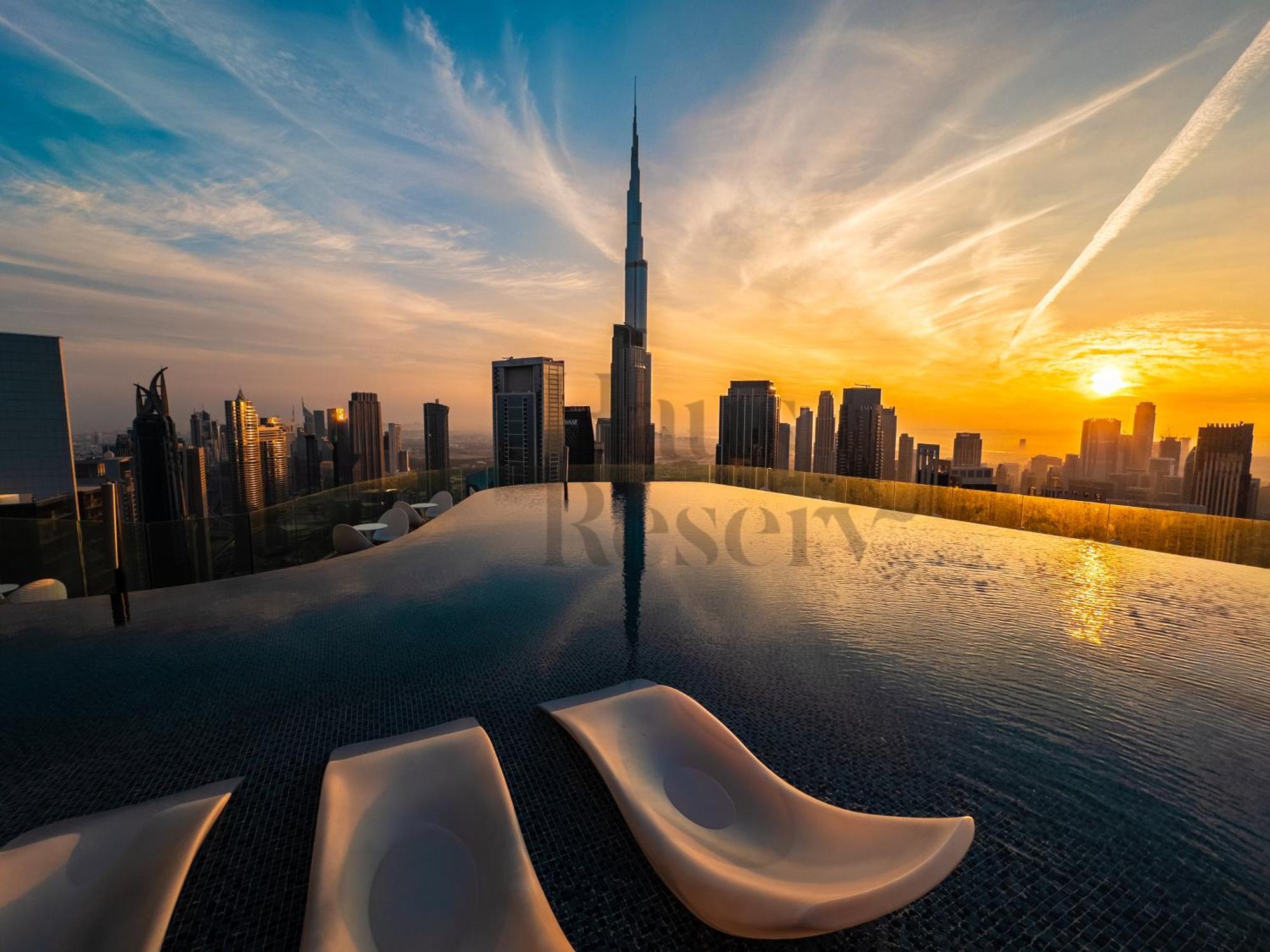Hausreserv At Paramount Midtown - Infinity Pool With Burj Khalifa View - Luxury Apartemen