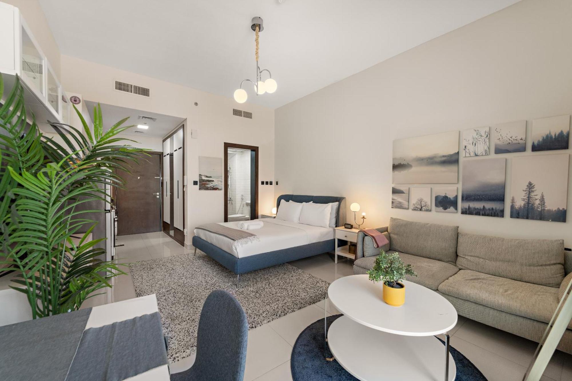 Appartement Stylish With A Gym, Pool, Bbq Area, Badminton Court Dubaï