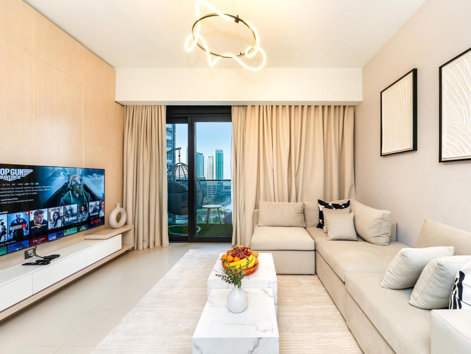Apartamento Exquisite 2 Bedroom I Burj Khalifa & Fountain Views I Free Gym, Pool, Parking, Wi-fi And Ps5 I By Skyline Serenity