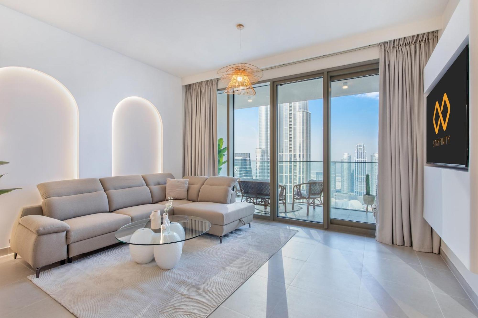 Lägenhet 65th High Floor - 4 Bedroom With Opera, Fountain & Burj Khalifa View - Downtown - Tower 1 By Stayfinity For Max 9 Guests *