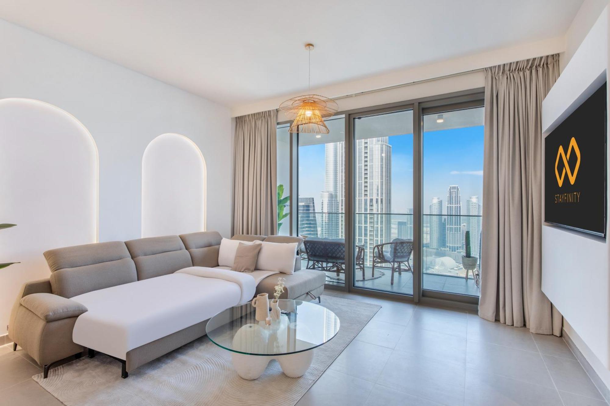 Lägenhet 65th High Floor - 4 Bedroom With Opera, Fountain & Burj Khalifa View - Downtown - Tower 1 By Stayfinity For Max 9 Guests *