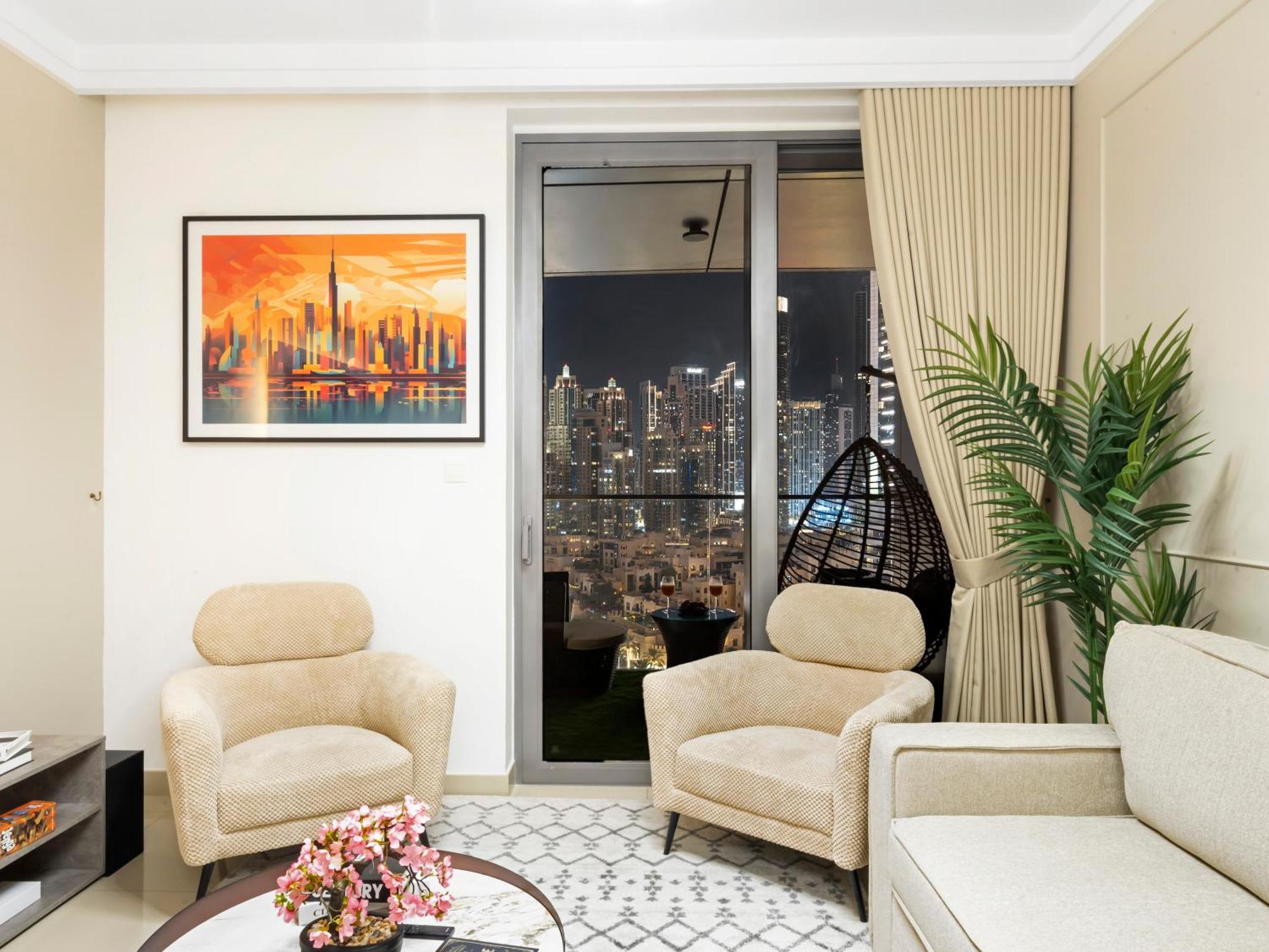 Appartement New! Ps5! Burj Khalifa View & Infinity Pool Dubaï