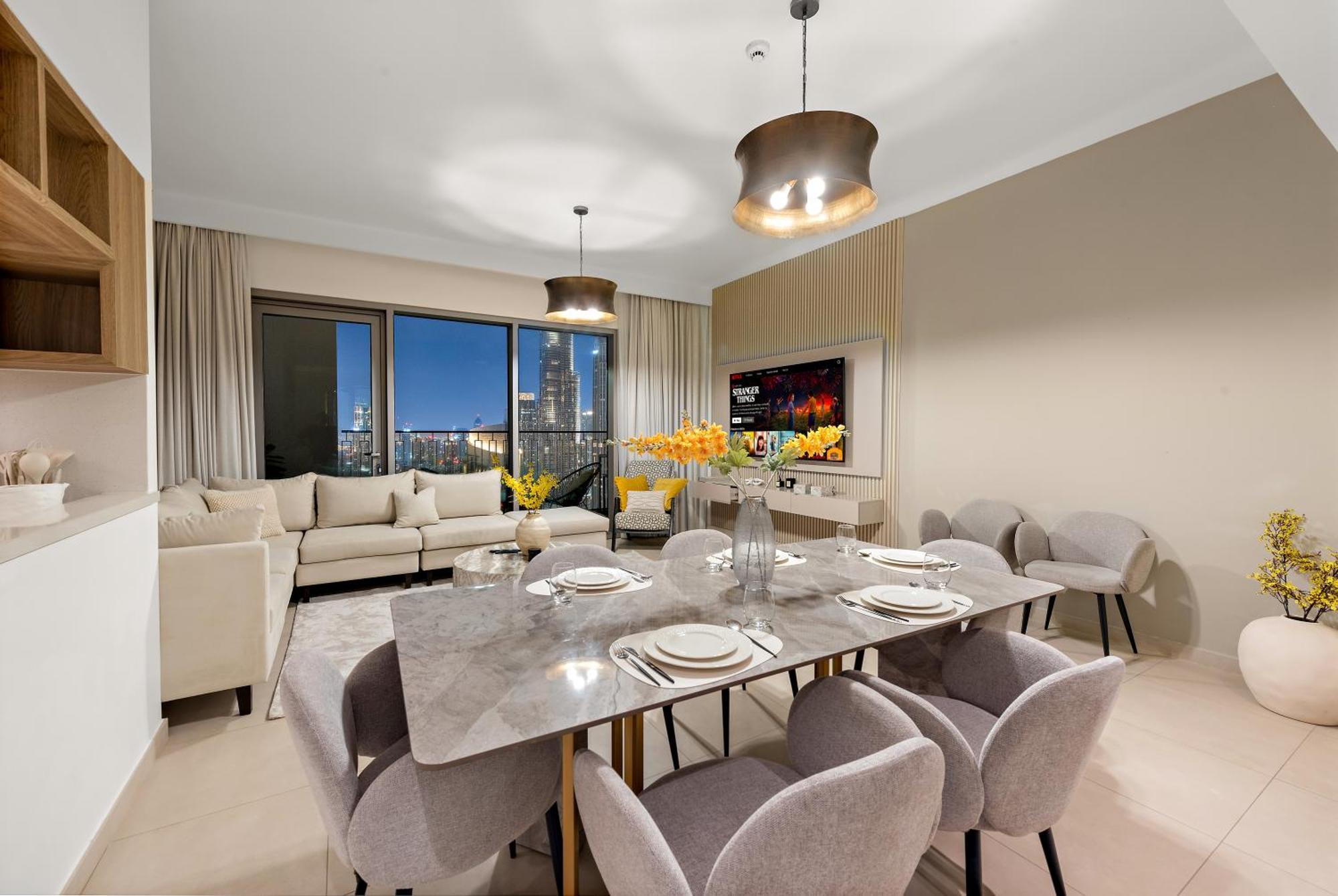 4br With Spacious Balcony & Stunning Burj Khalifa Views Appartement Dubaï