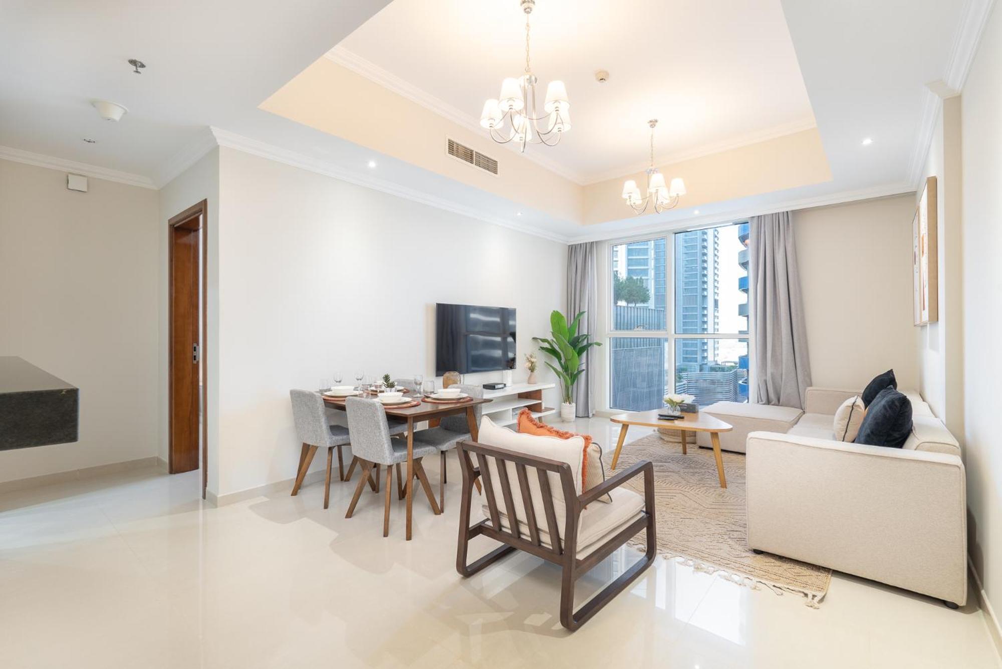 Lägenhet Heaven Crest Downtown - And 1 Bedroom 2 Minute Walk To Mall And Burj Khalifa Dubai