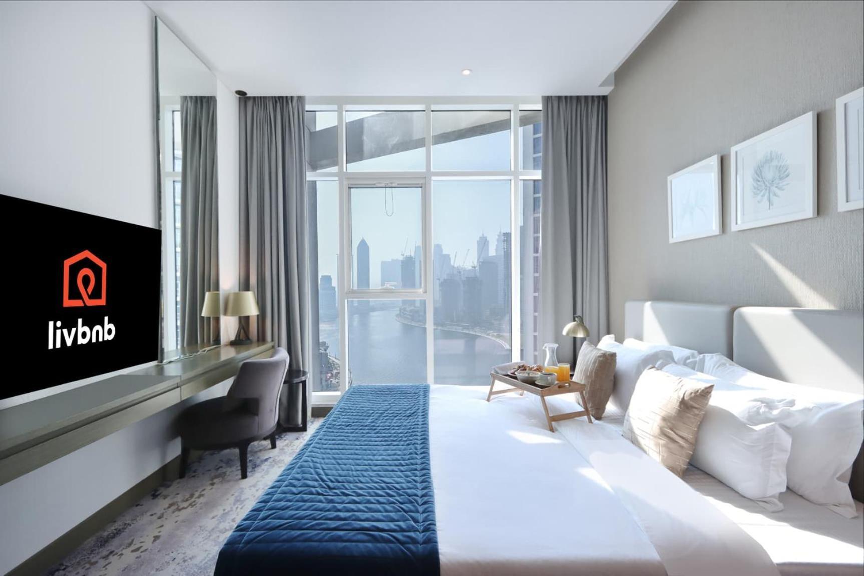 Livbnb - Classy W Panoramic Canal Vie Dubaï