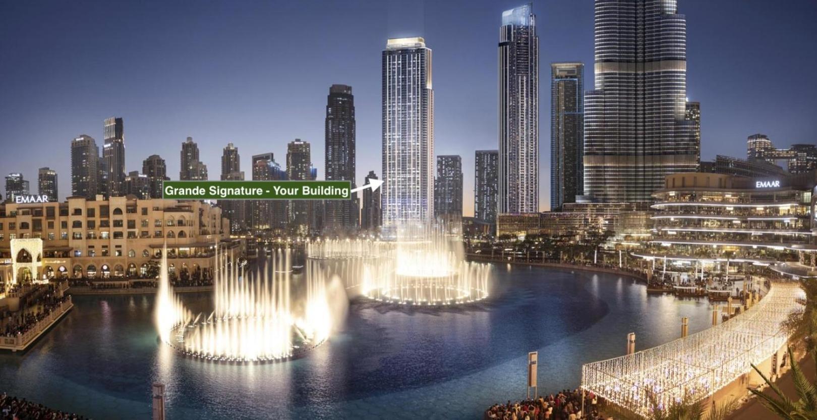 View In With Full Burj Khalifa, Fountains, Park View, Next To Mall And Opera Lägenhet Dubai