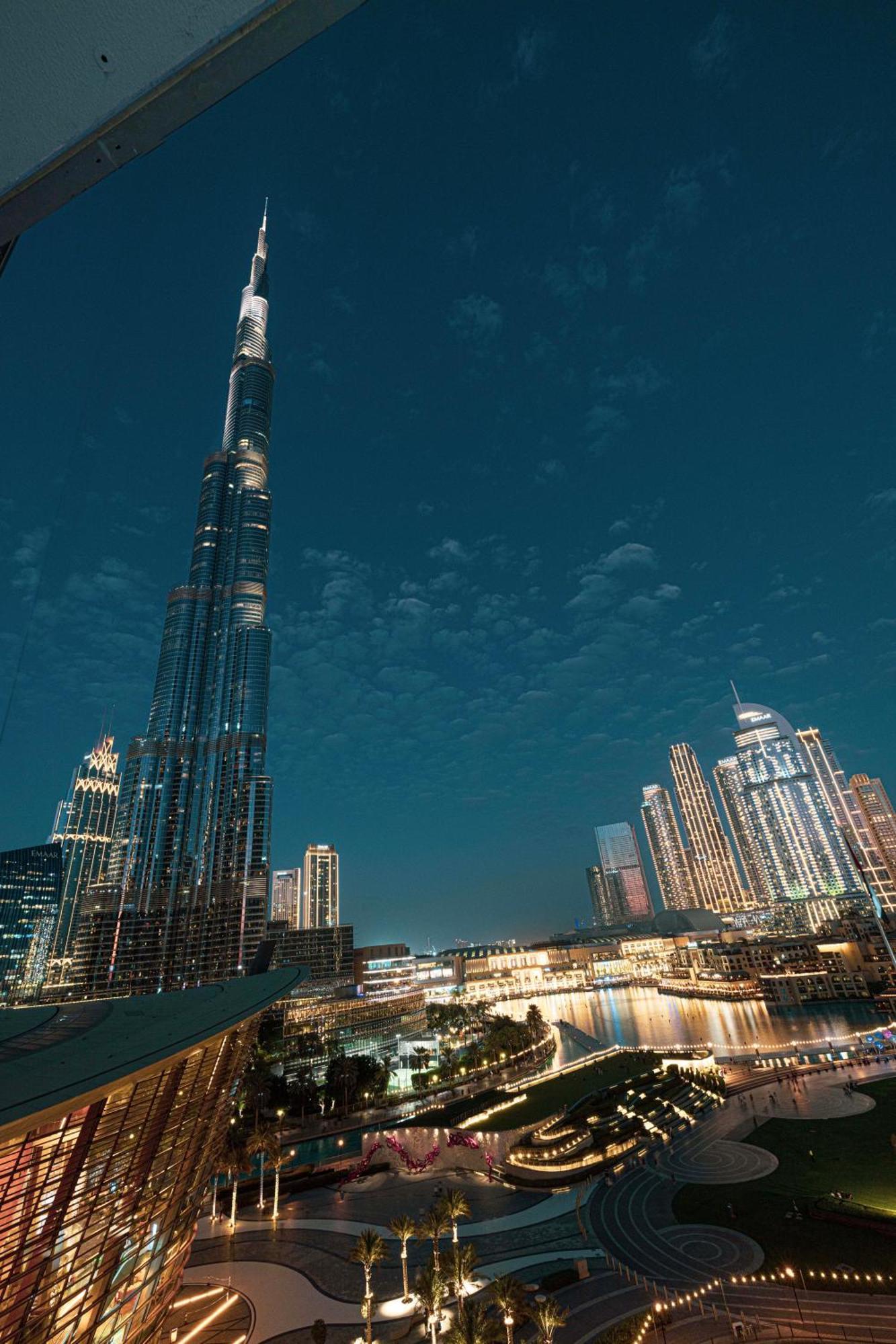 View In With Full Burj Khalifa, Fountains, Park View, Next To Mall And Opera Lägenhet *