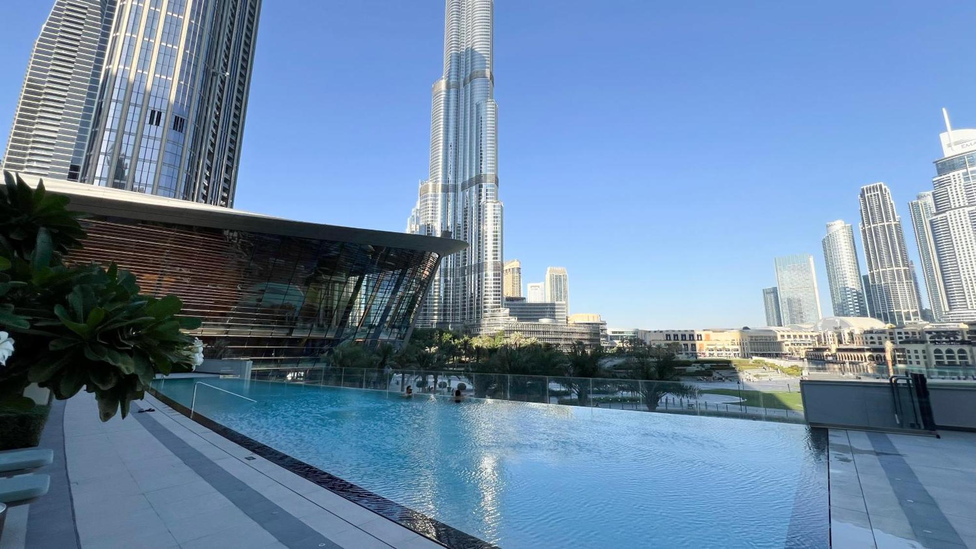 View In With Full Burj Khalifa, Fountains, Park View, Next To Mall And Opera Lägenhet *