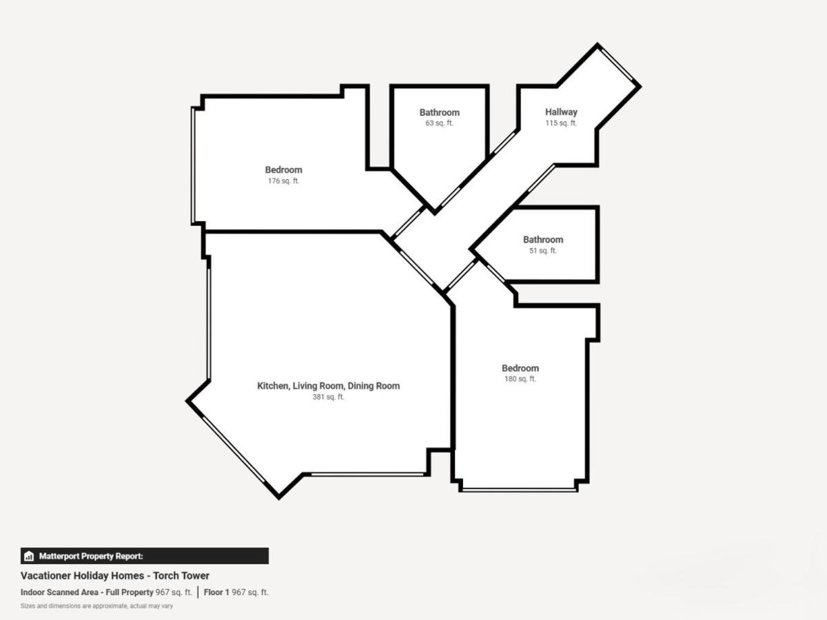 Torch Tower - Cosy Two Bedroom In Marina Appartement *