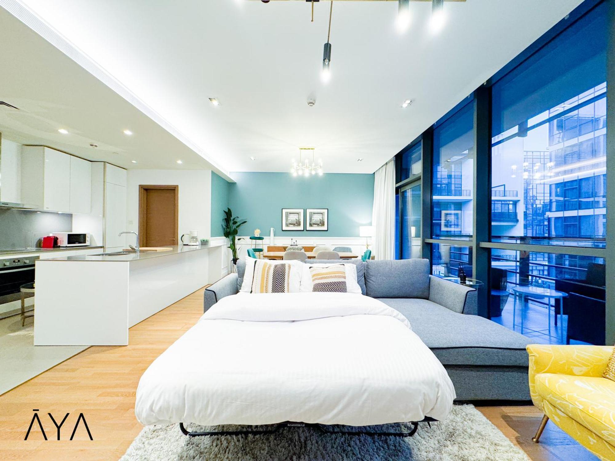 Luxury With Pool, Patio & Gym In Walk Lägenhet *