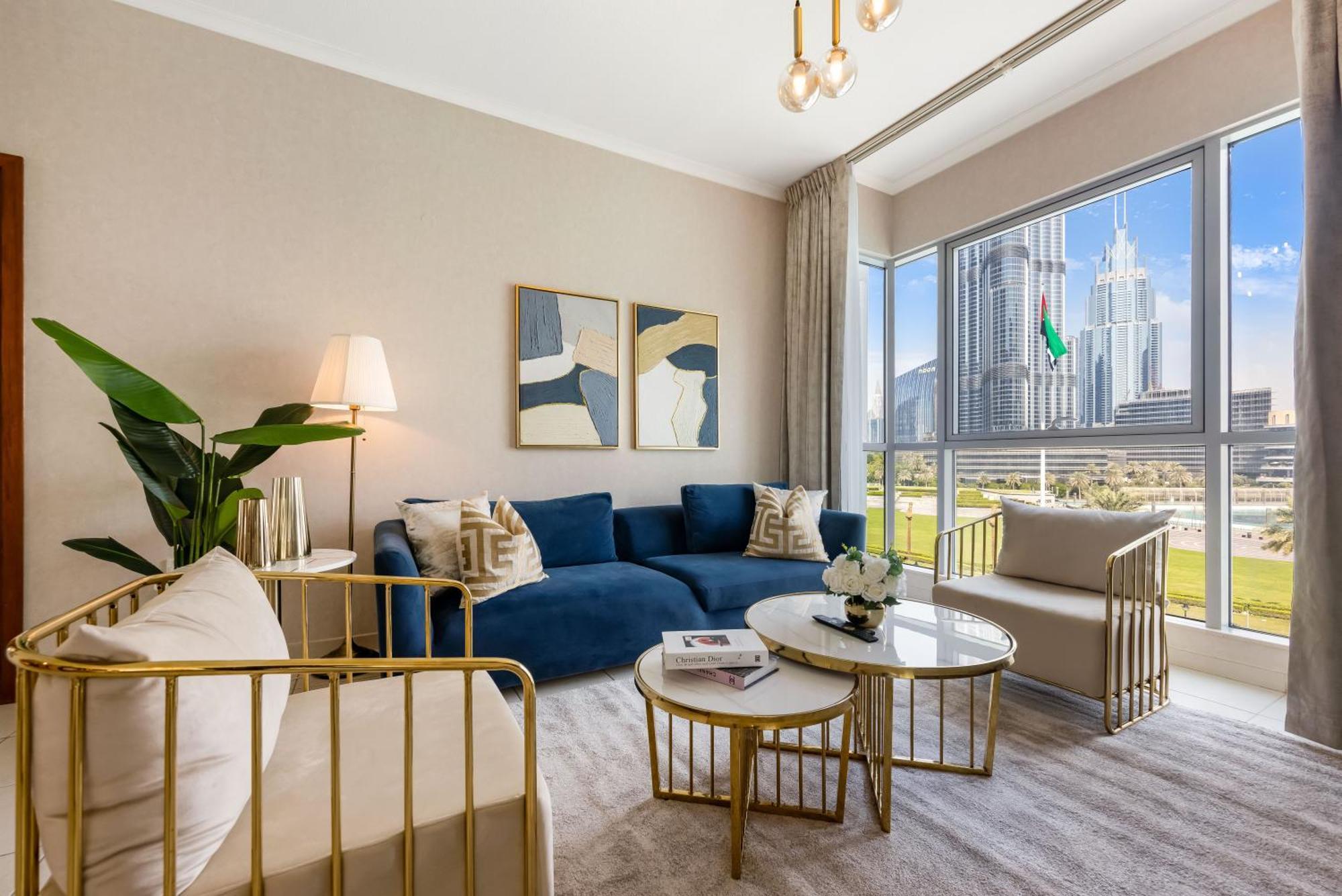 Durrani Homes - The Luxe 3br With Burj Khalifa And Fountain View - Third Without Partition * Dubái