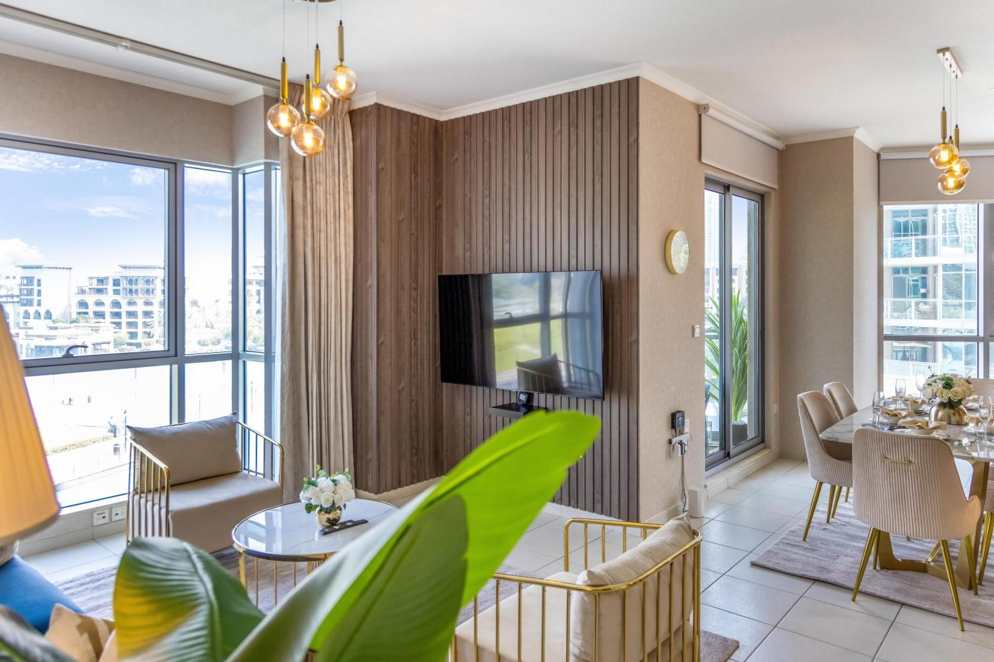 Apartamento Durrani Homes - The Luxe 3br With Burj Khalifa And Fountain View - Third Without Partition Dubái