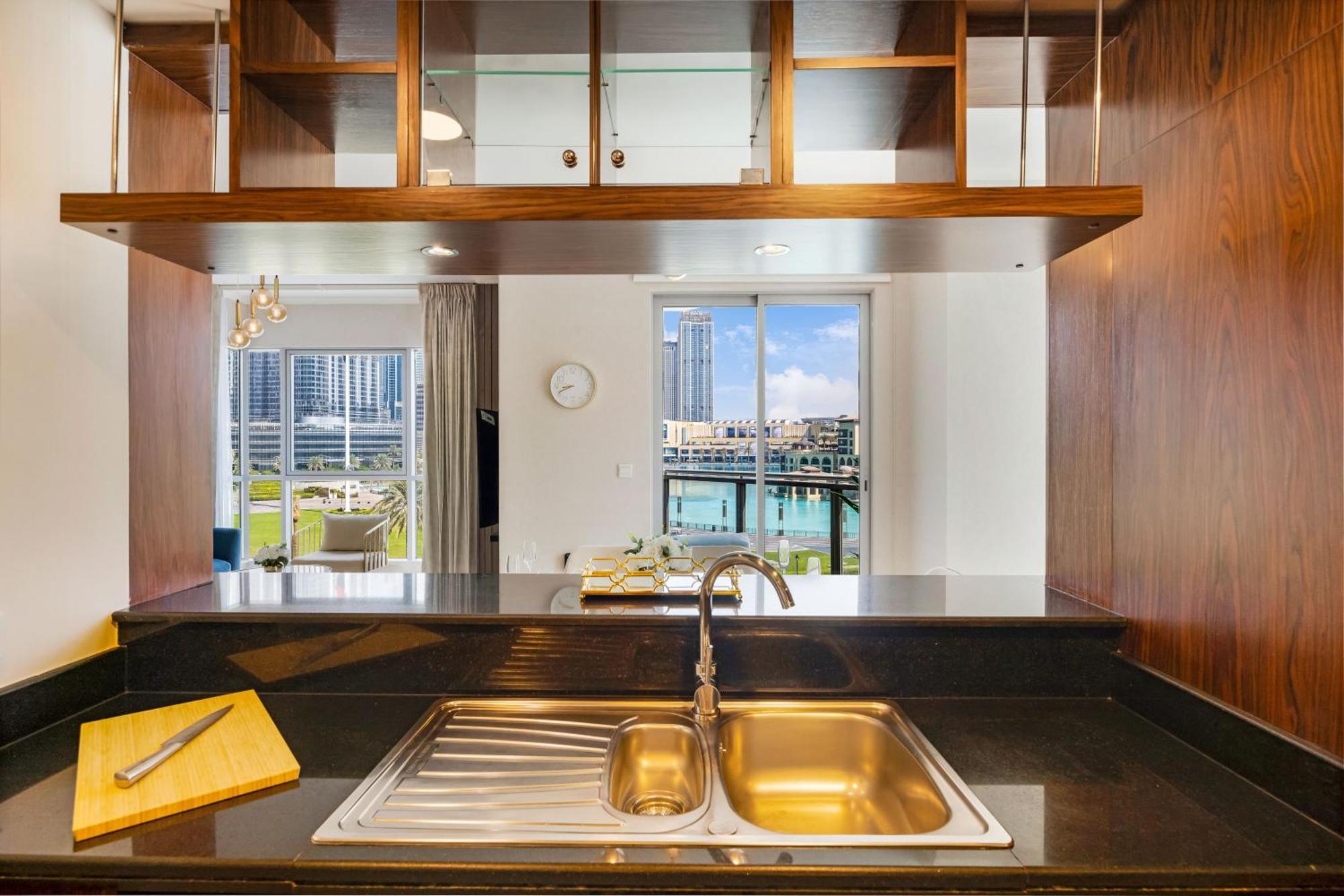 Apartamento Durrani Homes - The Luxe 3br With Burj Khalifa And Fountain View - Third Without Partition