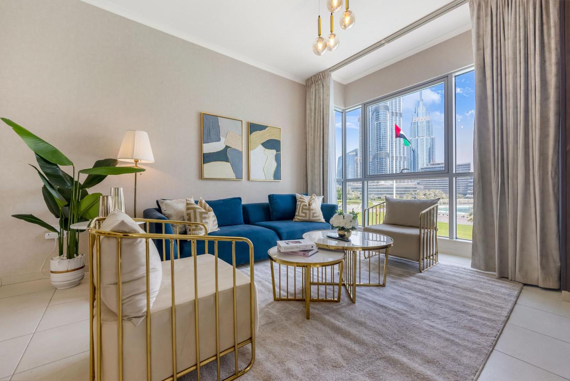 Durrani Homes - The Luxe 3br With Burj Khalifa And Fountain View - Third Without Partition Apartamento *