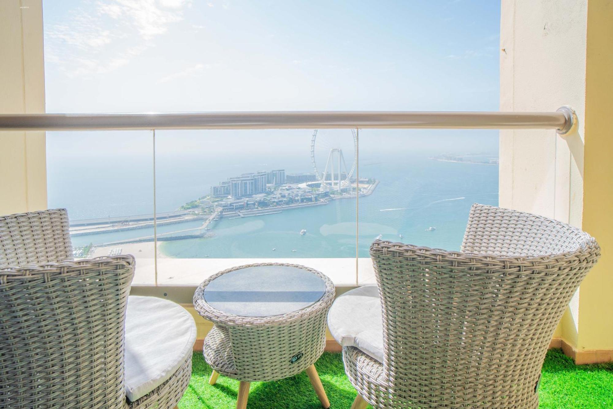 Jbr Amwaj 4 , Upgraded Sea And Ain Views, 2m Walk To By Gardenia Suitse Lägenhet Dubai