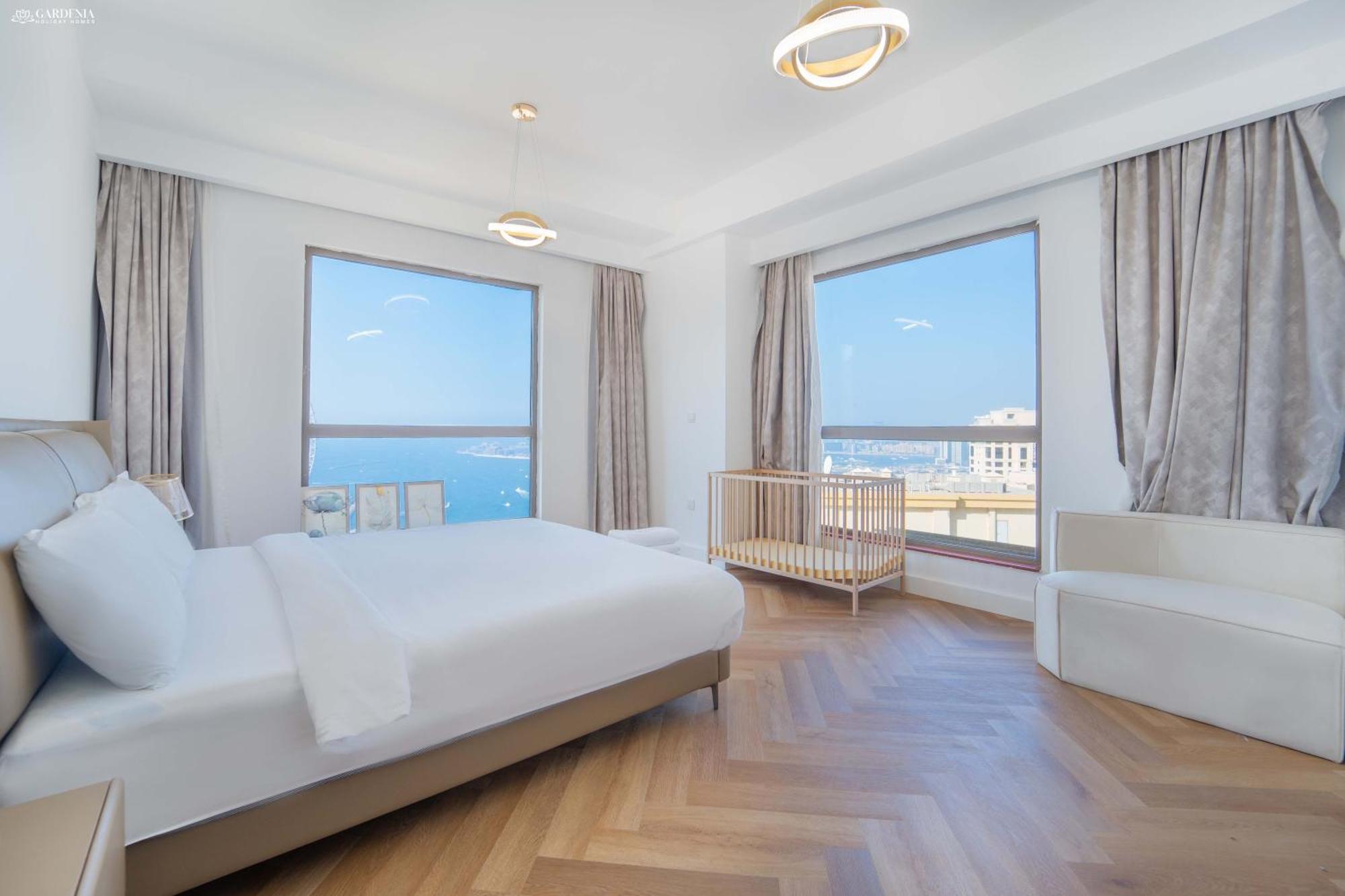 Jbr Amwaj 4 , Upgraded Sea And Ain Views, 2m Walk To By Gardenia Suitse Lägenhet Dubai