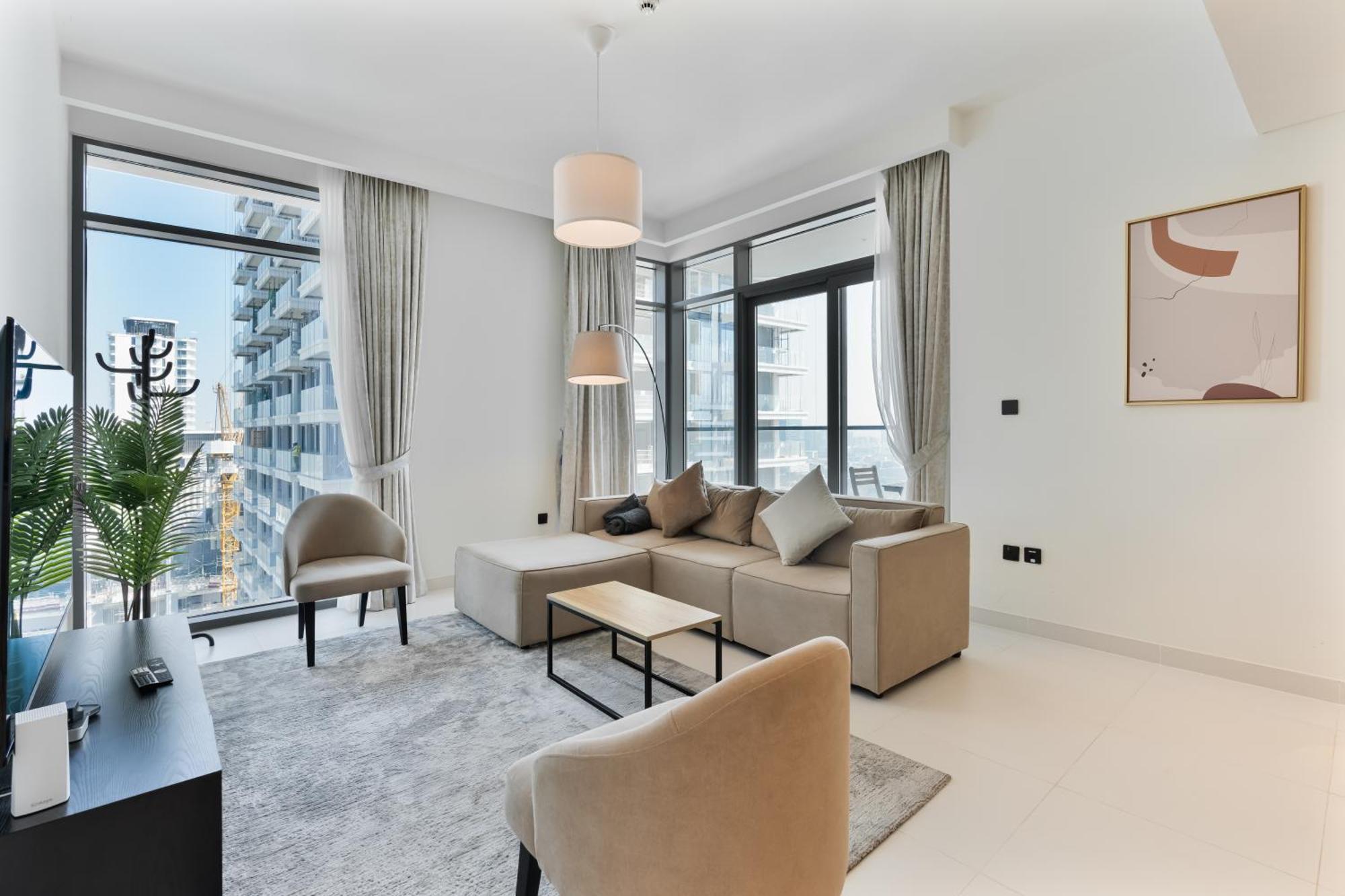 Beachfront 2-bdr, High Floor, Sea And Palm View, Access Appartamento *