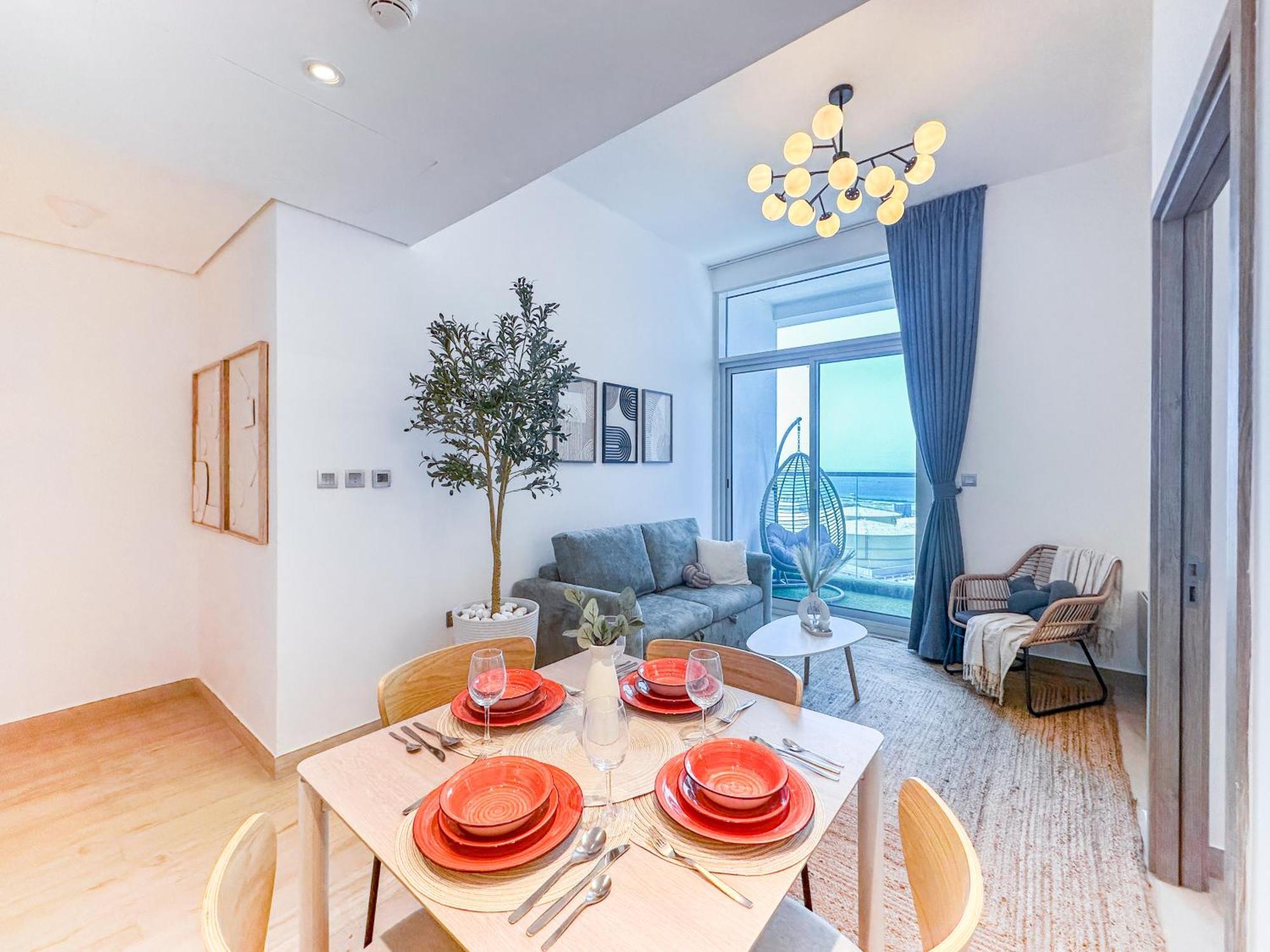 Super Luxury Flat Desing With Sea, Marina And Pool View Appartement Dubaï