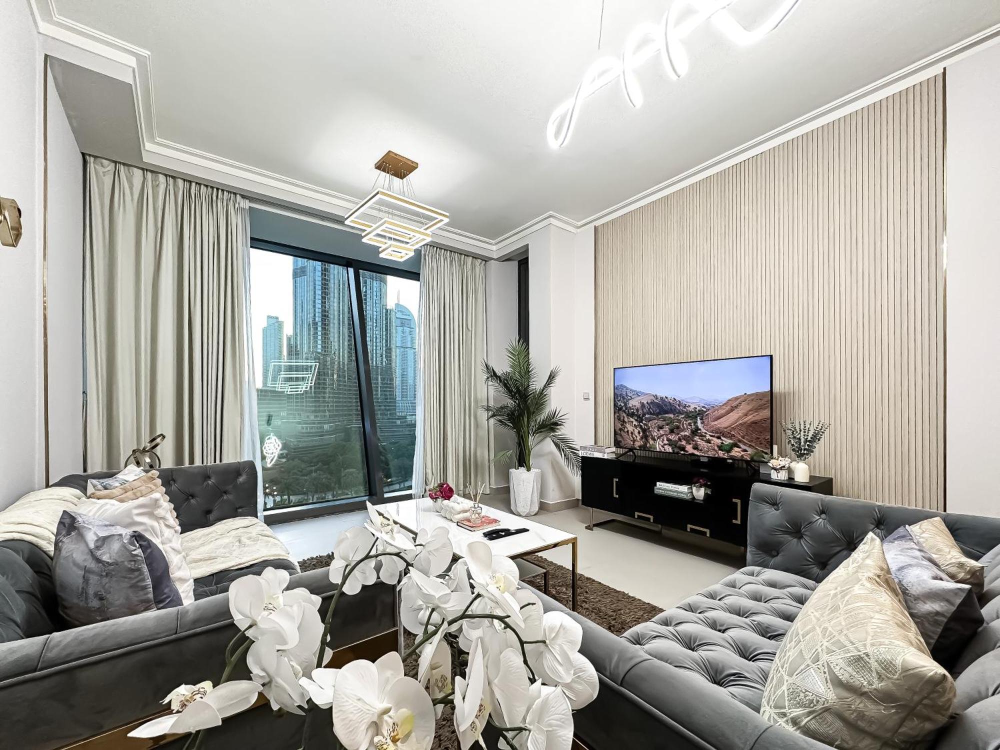Appartement Urban Luxury 2br With Spectacular Burj Khalifa View Dubaï