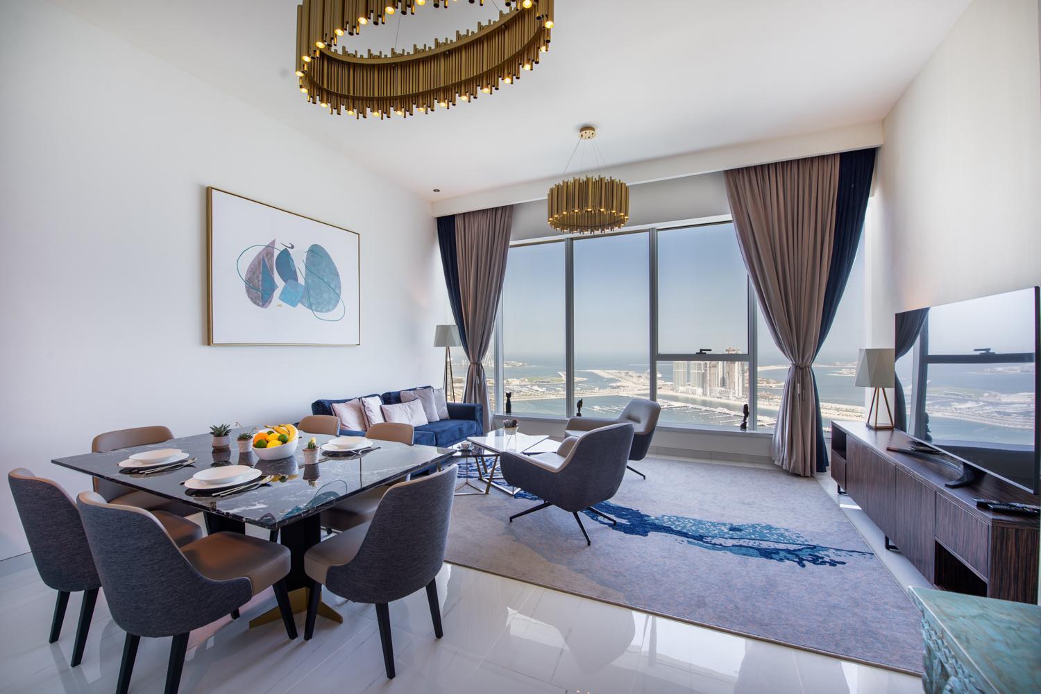 Stunning Views & Palm Marina Views & 39th Floor