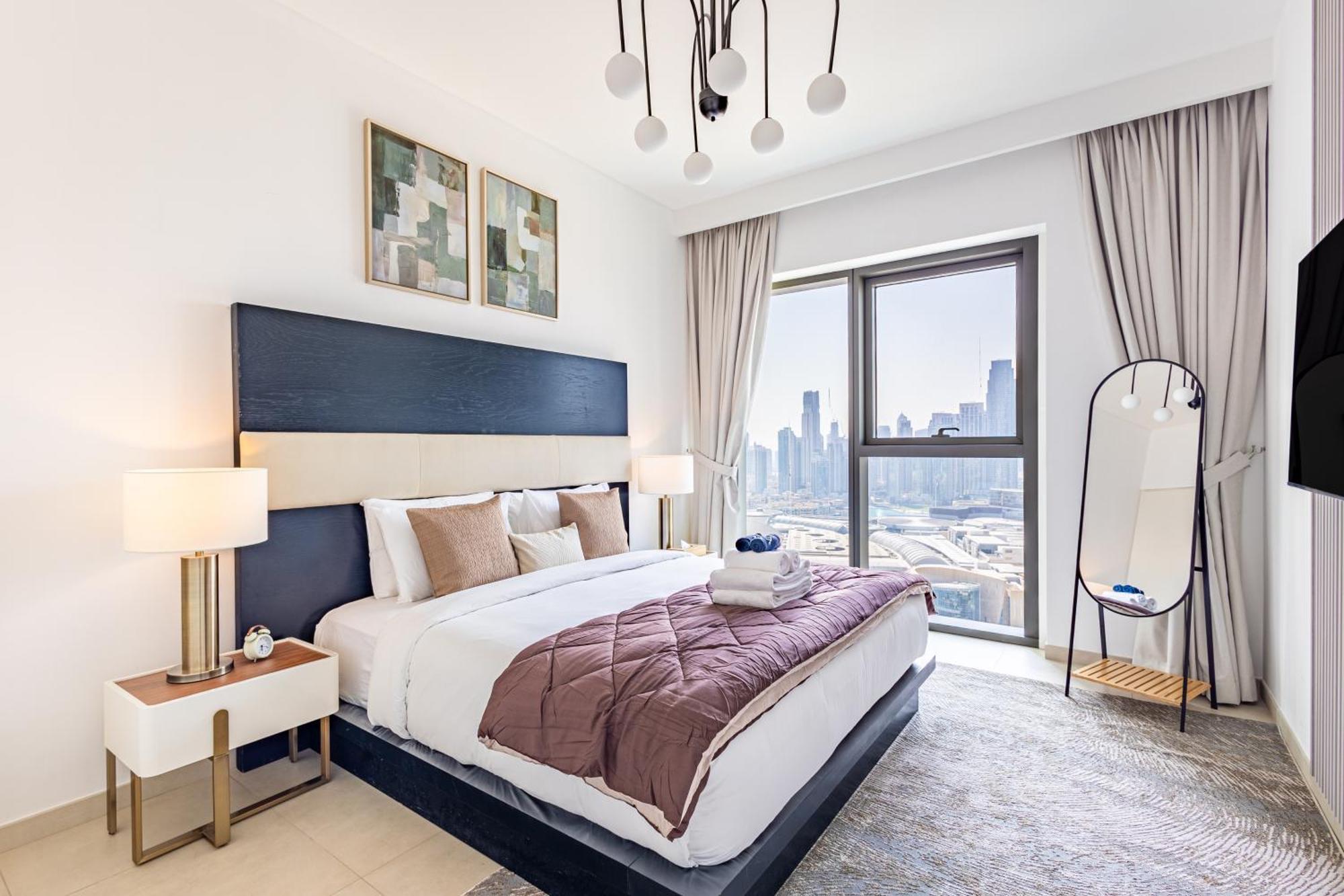 Appartement Premium 3br L Office With Burj Khalifa & Fountain Views
