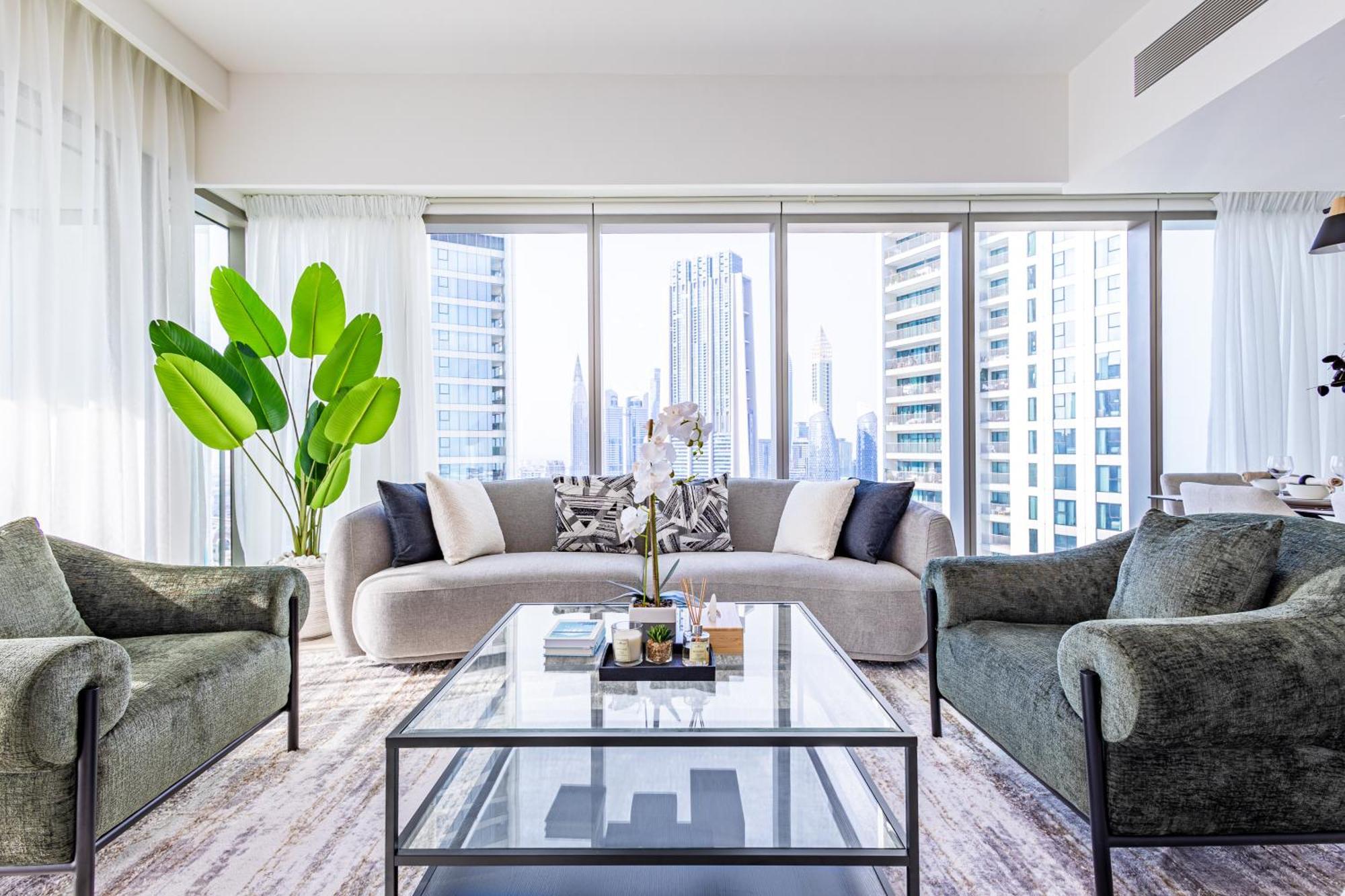 Apartment Premium 3br L Office With Burj Khalifa & Fountain Views