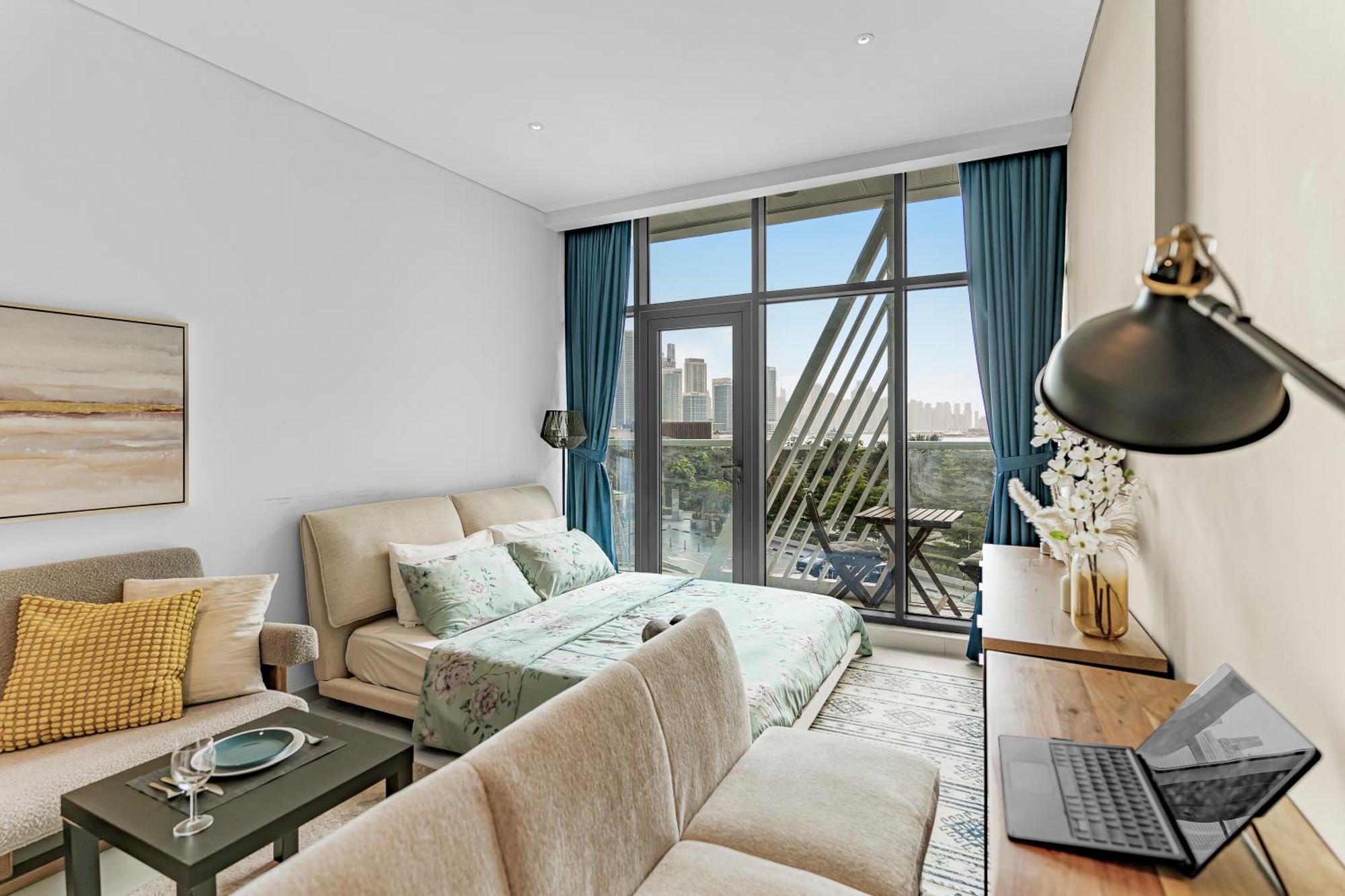 Cozy Sea & Marina View With Rooftop Pool & Private In Palm Jumeirah, Steps To Nakheel Mall Appartement *