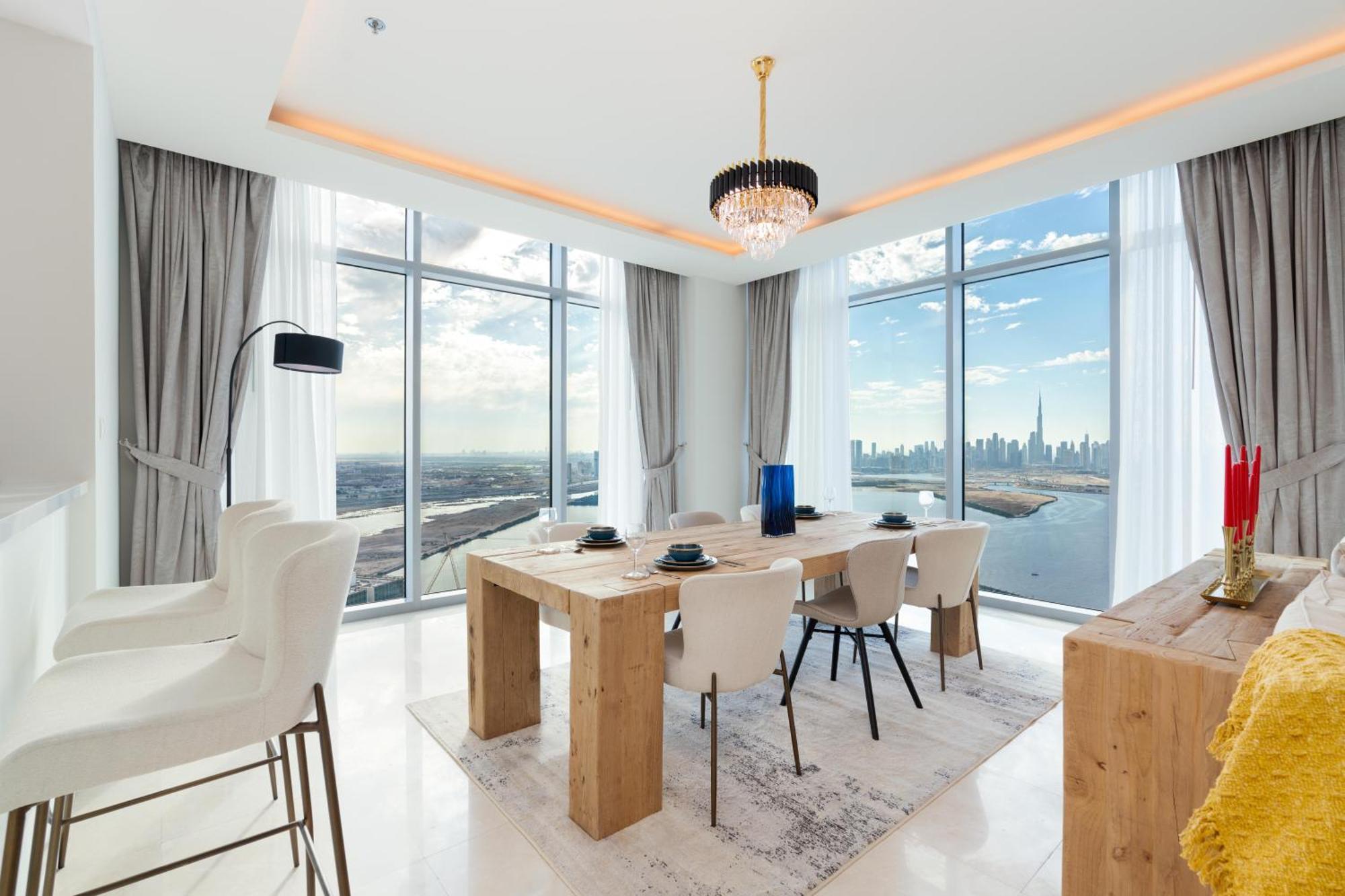Holiday Boulevard - Luxury 3Br Penthouse With Burj Khalifa And Creek Views Appartement Dubaï