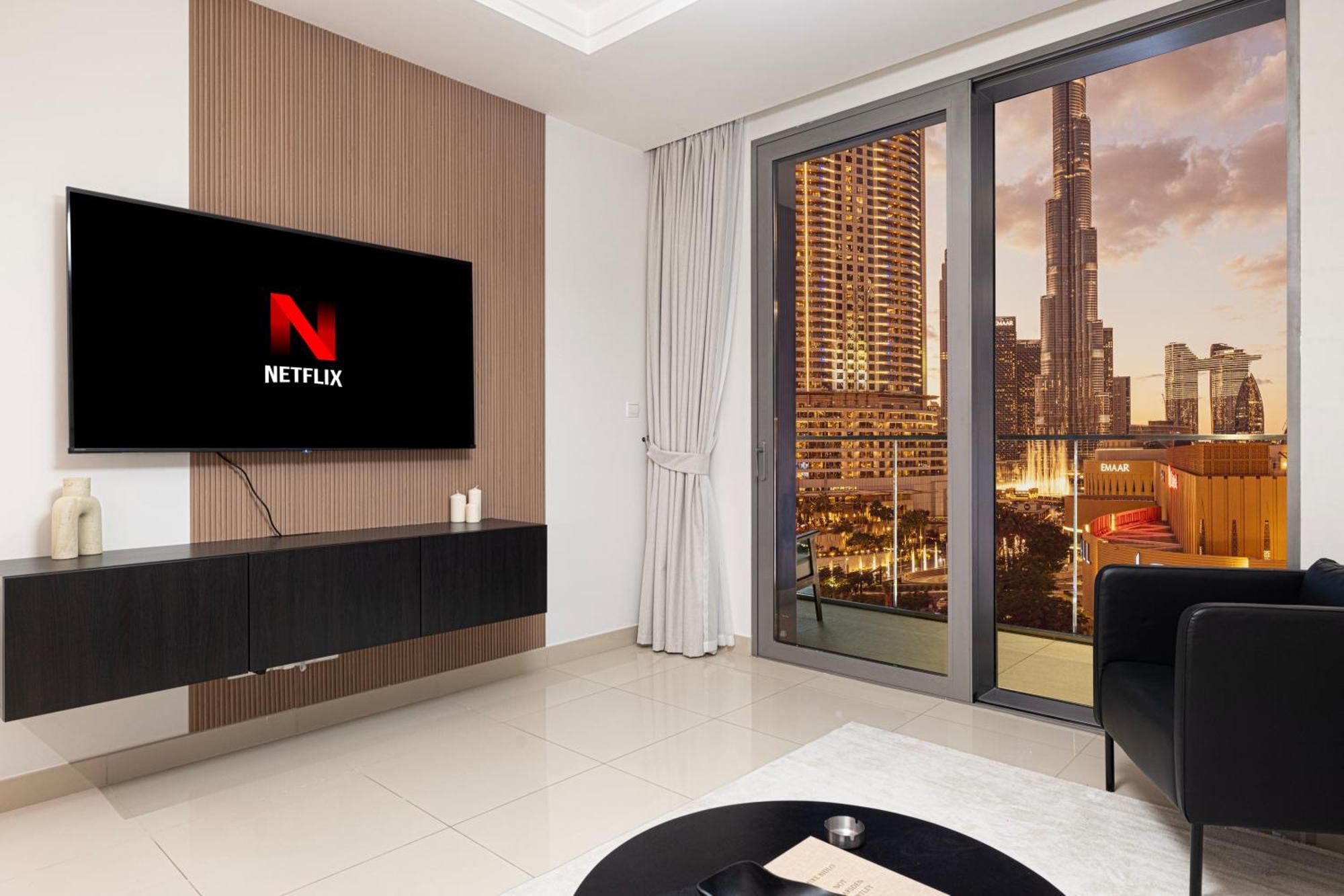 Luxe 1br With Full Burj Views And Mall Access Appartement *
