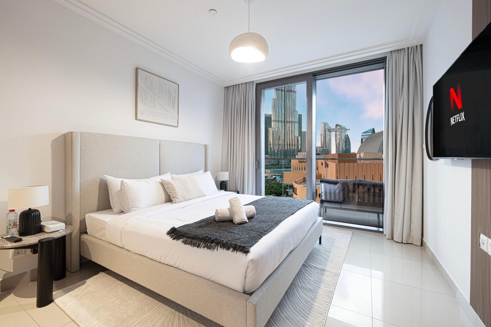 Luxe 1br With Full Burj Views And Mall Access Appartement Dubaï