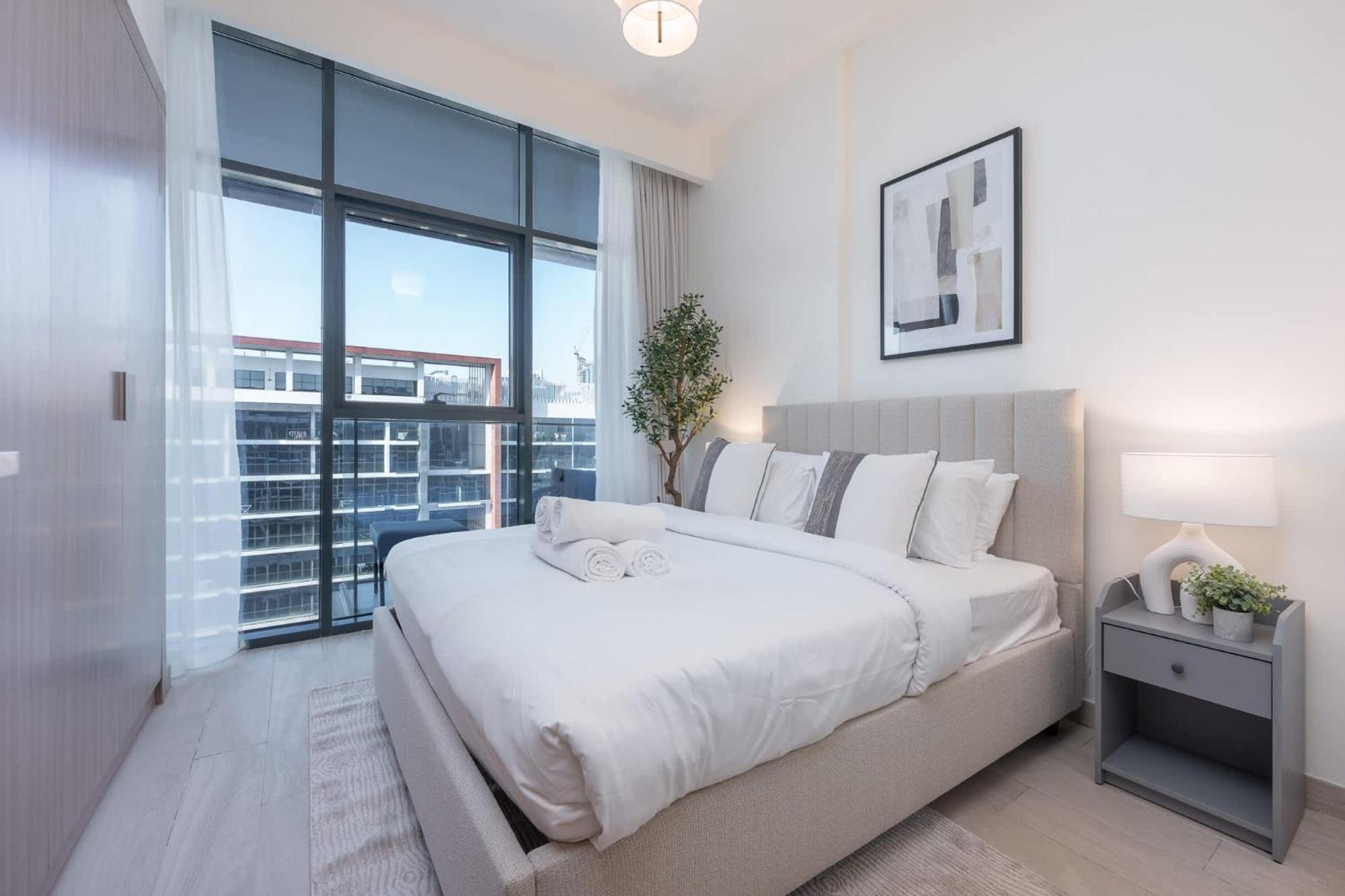 Bright And Elegant 3-bedroom Escape Perfect For Families In Meydan Appartement *