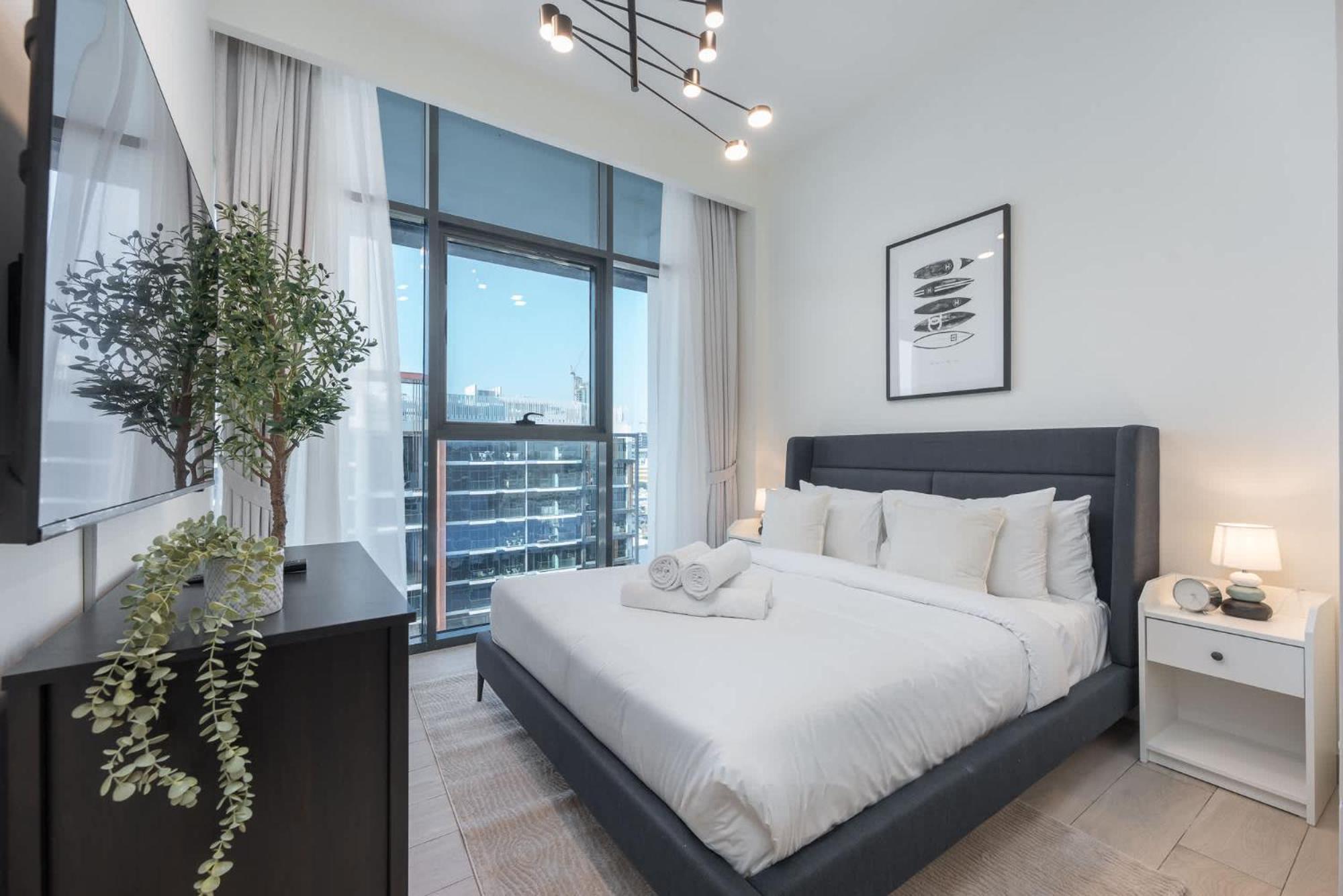Appartement Bright And Elegant 3-bedroom Escape Perfect For Families In Meydan *