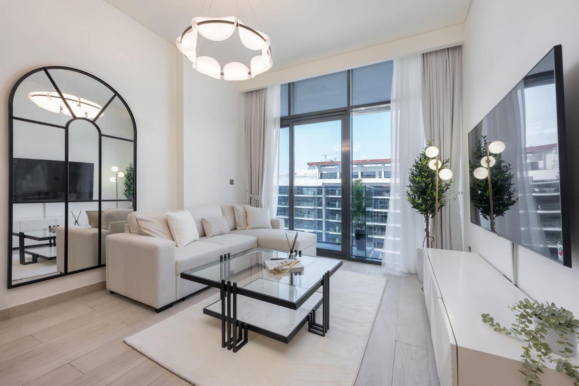 Appartement Bright And Elegant 3-bedroom Escape Perfect For Families In Meydan *