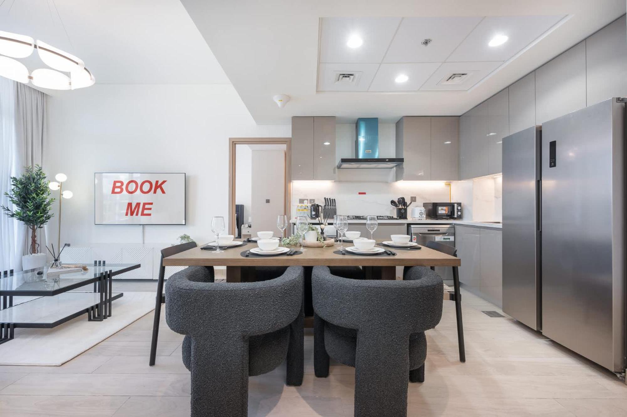 Bright And Elegant 3-bedroom Escape Perfect For Families In Meydan Appartement Dubaï