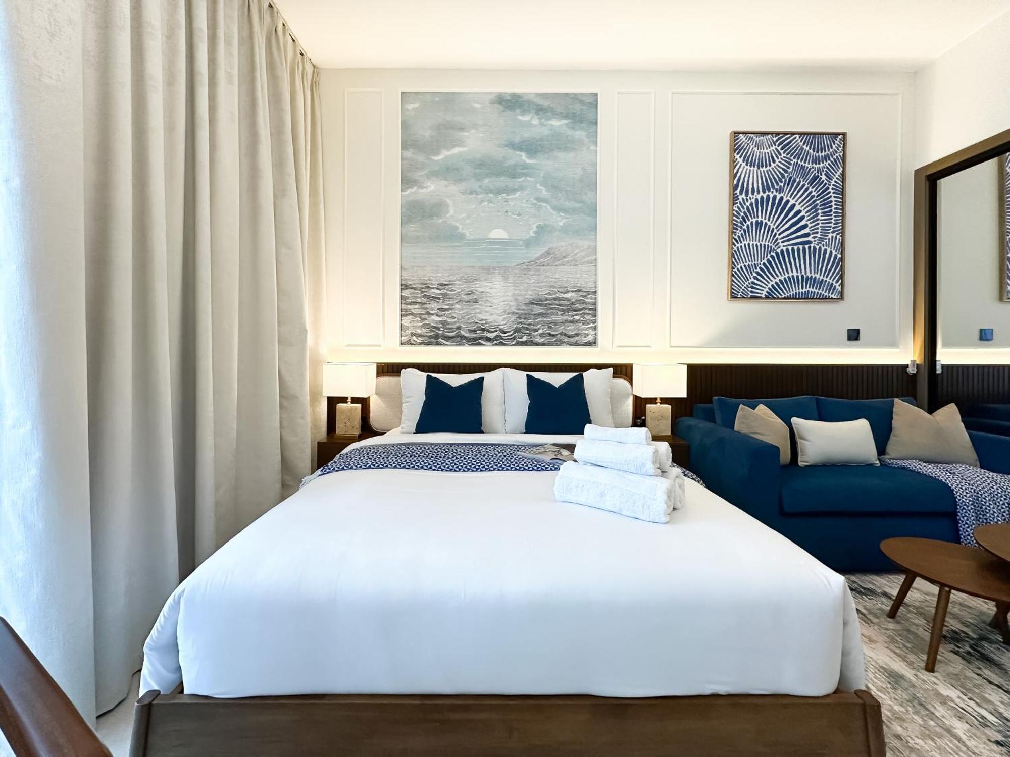 Apartamento Trophy - Santorini Burjkhalifa & Canal Views Sofa Bed