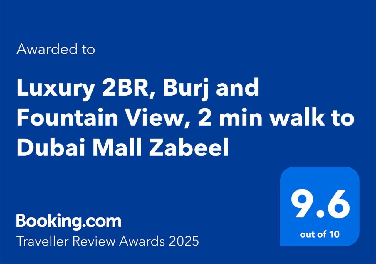 Luxury 2br, Burj And Fountain View, 2 Min Walk To Mall Apartamento
