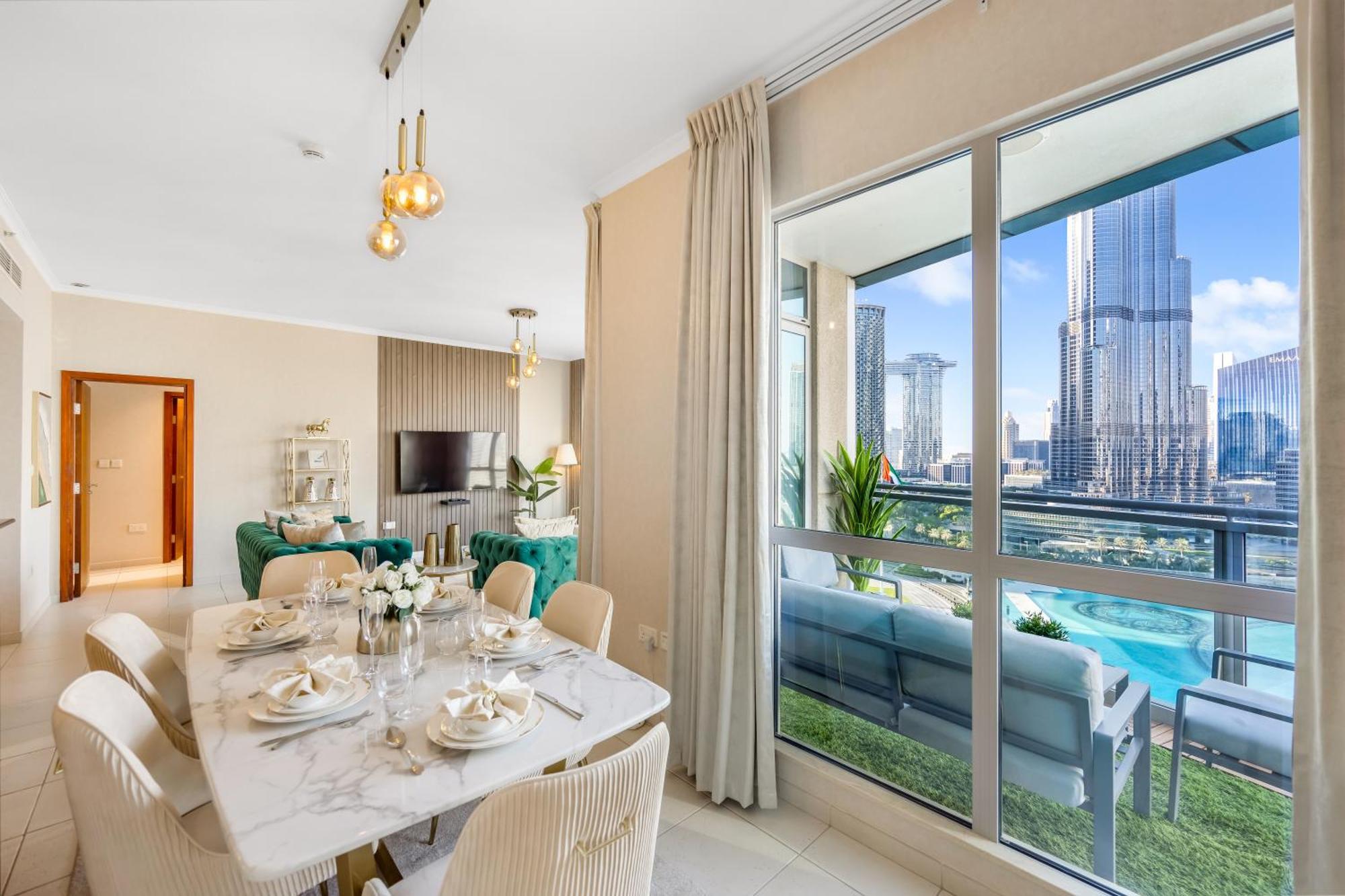 Durrani Homes - Lumina Grand 3br With Burj Khalifa And Fountain Views Appartement Dubaï