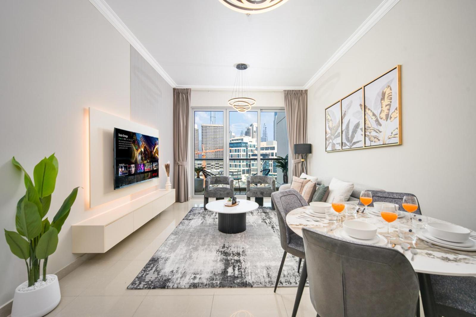 1br Stunning Canal & Burj View, Luxury At Fairview Residency Appartement Dubai