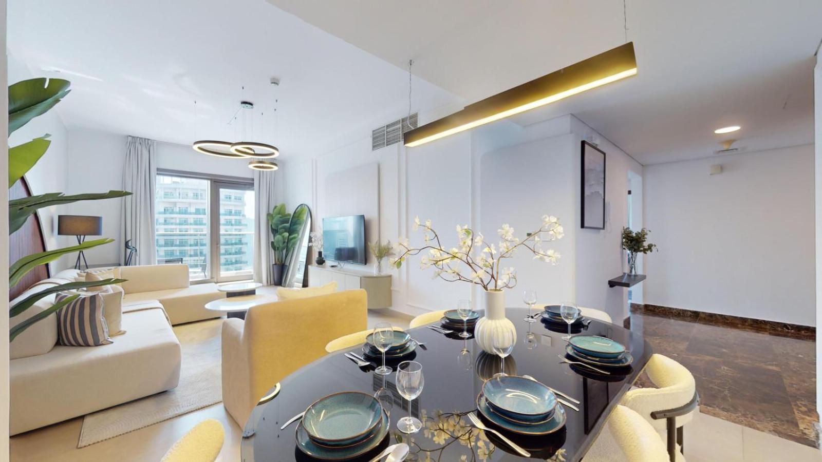 Sparkle Tower - Chic Three Bed With Marina View *