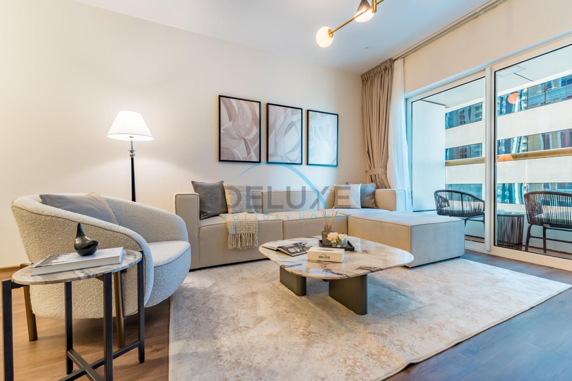 Appartement Revamped 1br Unit With Partial Sea & Palm Jumeirah Views Close To , Elite Residence, Marina By Deluxe Homes *