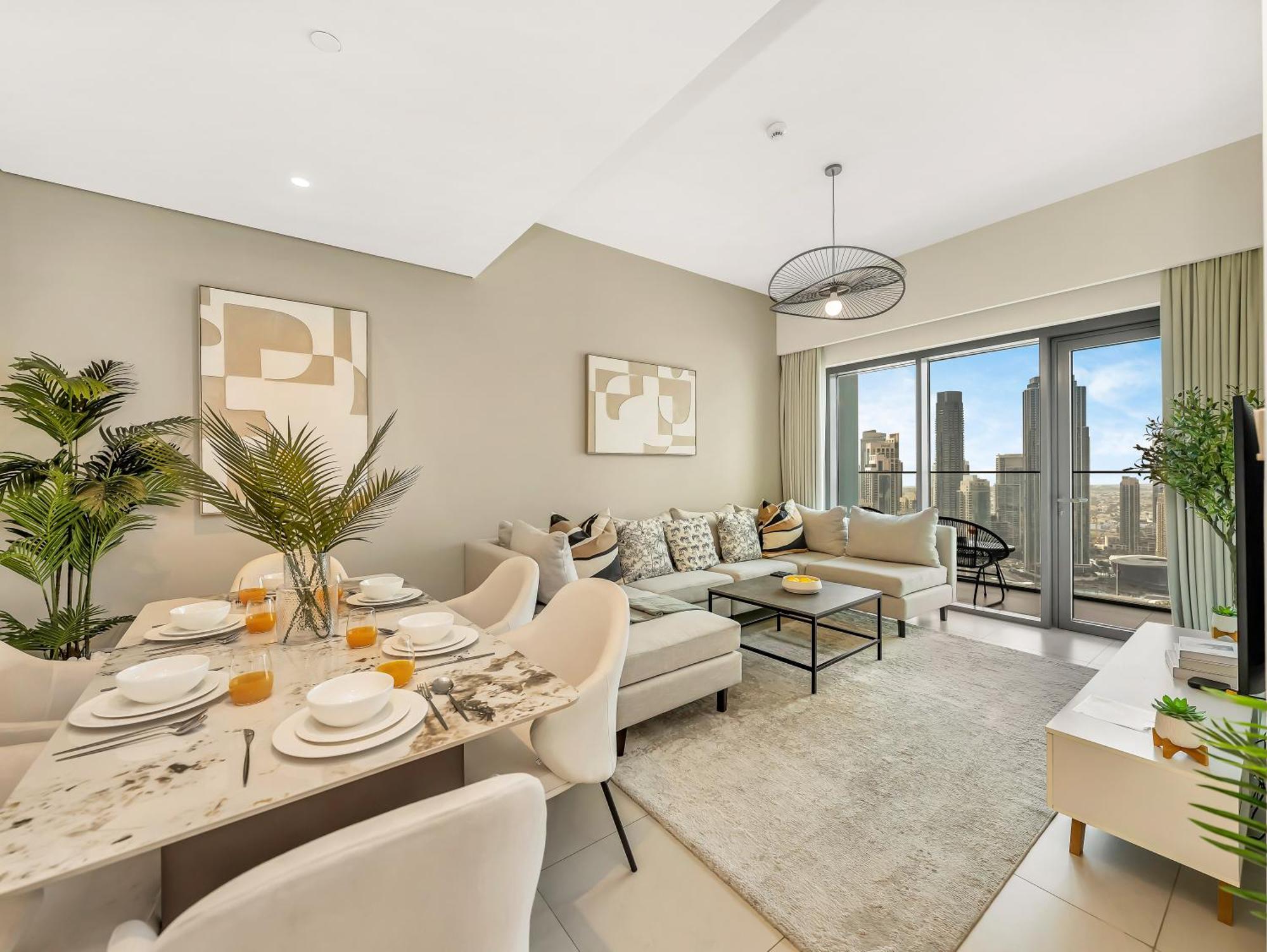 Burj Royale 3 Bedroom Full Burj Khalifa Fountain View Lejlighed *