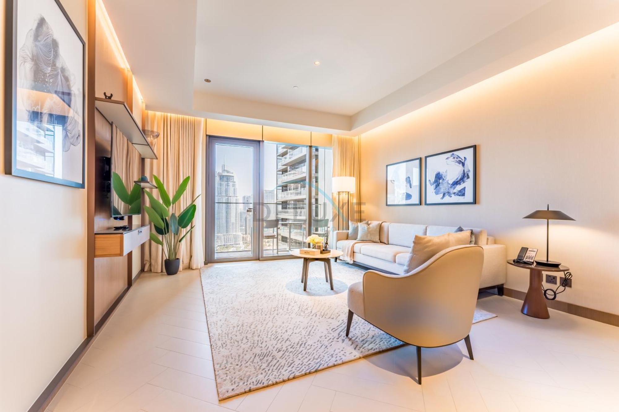 Overlooking Burj Khalifa And Fountain Views From Living To Bedrooms, The Address Residences Opera Tower 2, Downtown By Deluxe Homes Appartement *