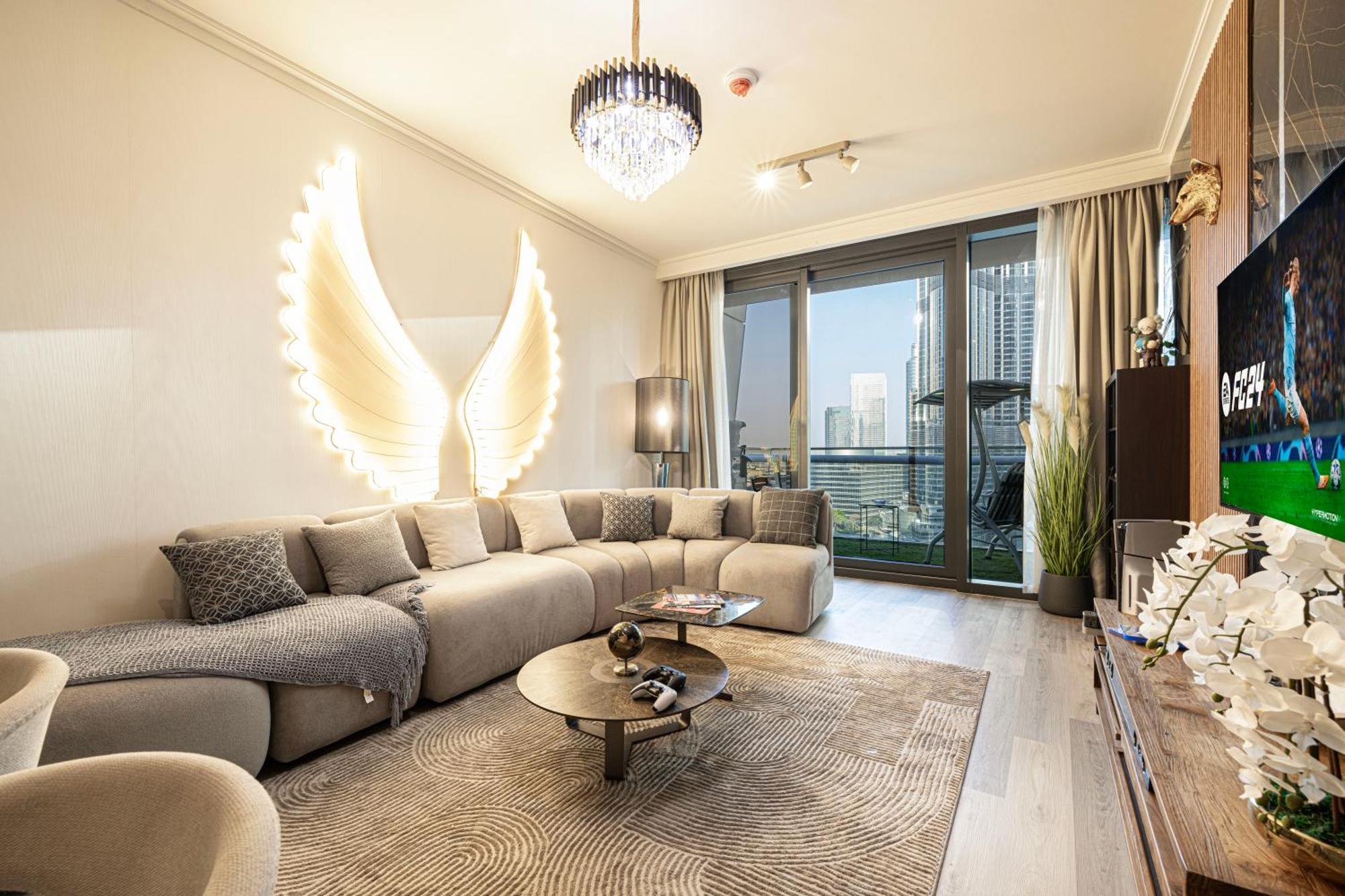 Appartement Elite Class 2br Luxe Burj Khalifa View Big Living
