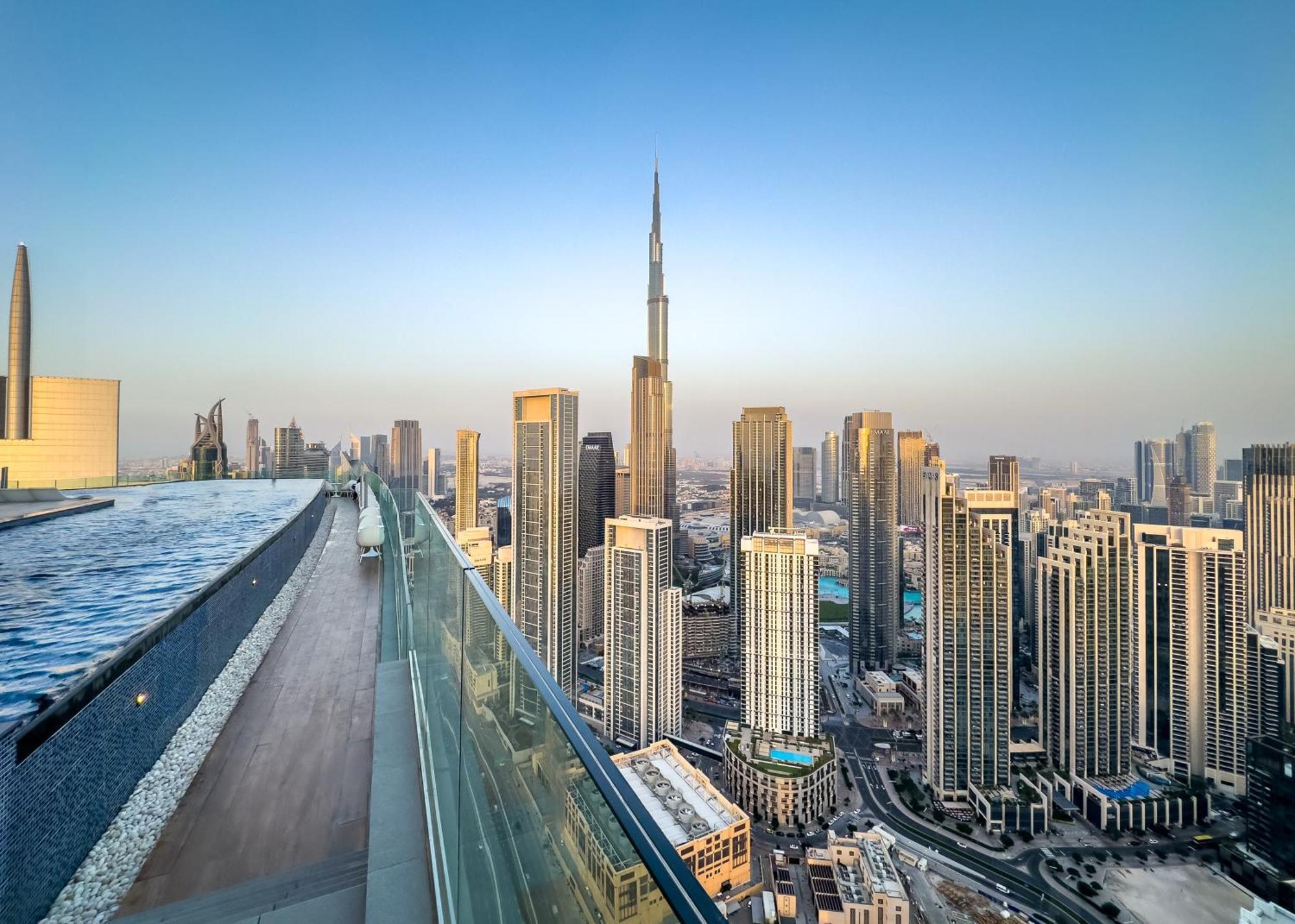 Elite Rooftop Pool And Burj Khalifa Panorama Balcony 2br In Paramount Midtown Appartement