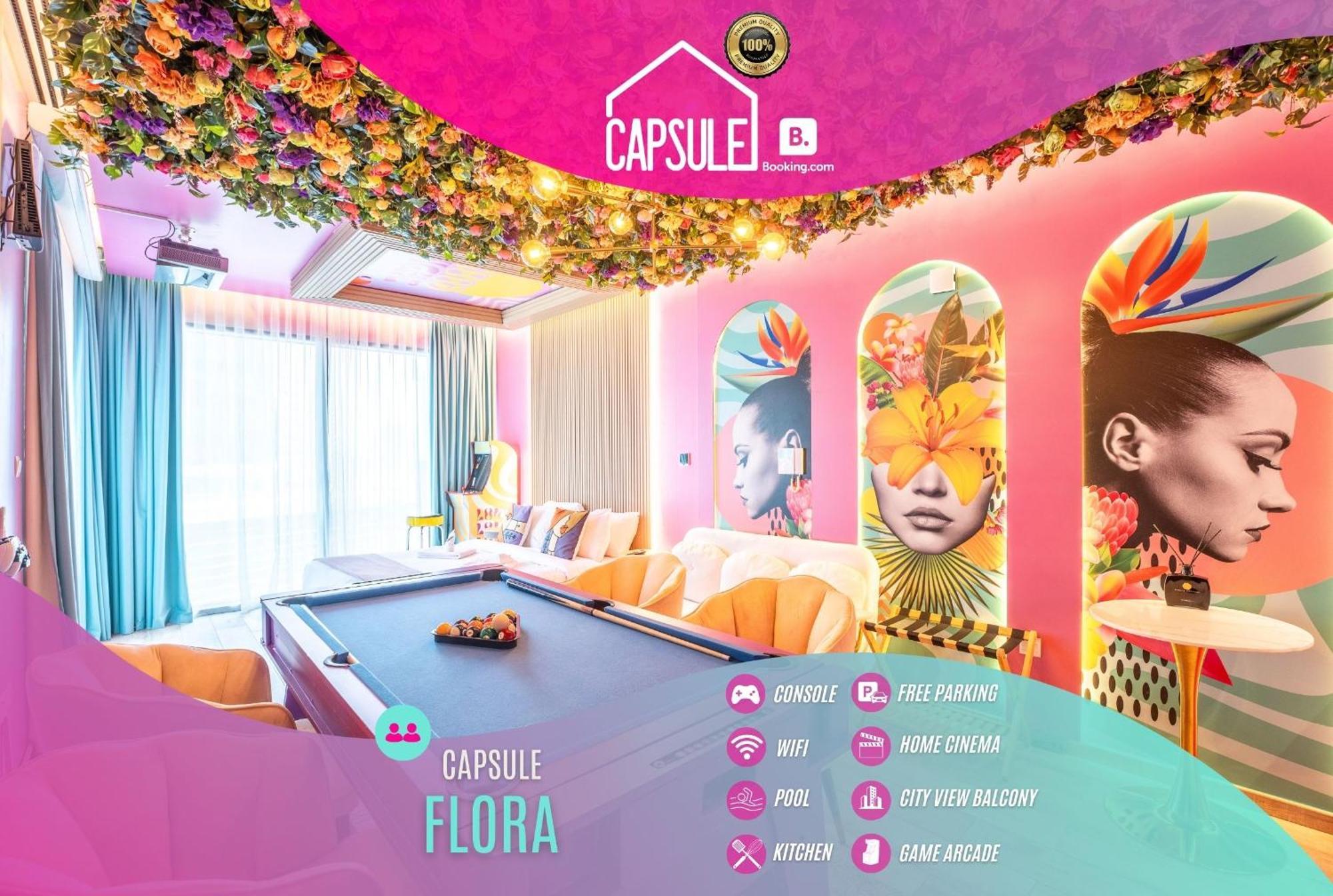 Capsule Flora Business Bay View Burj Khalifa-pool Table-game Arcade-projector-playstation 5 Apartamento Dubái