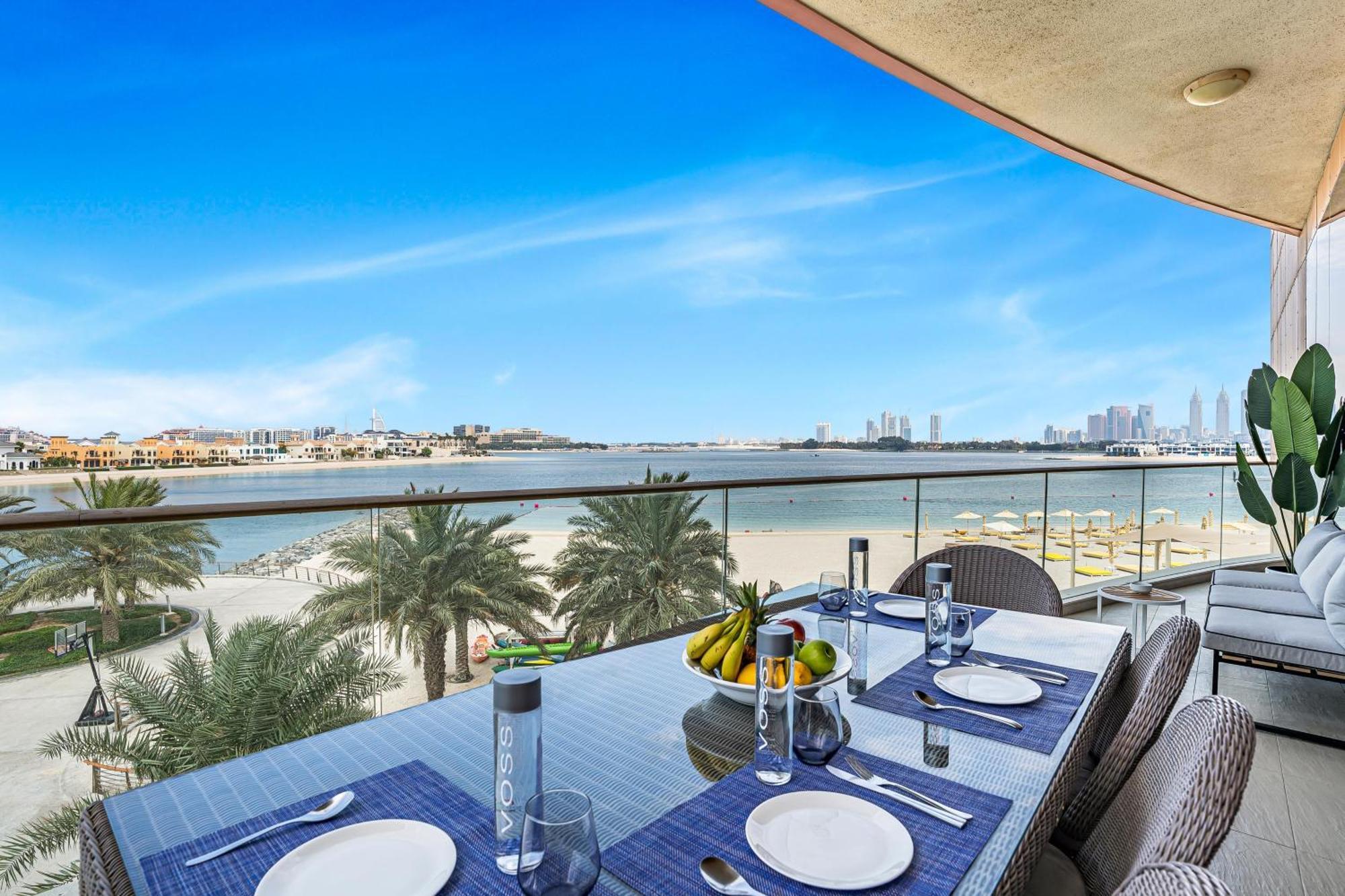 Tiara Residence Deluxe 3 Bedroom Apartment With Private Beach, Burj & Atlantis Sea View Appartement *