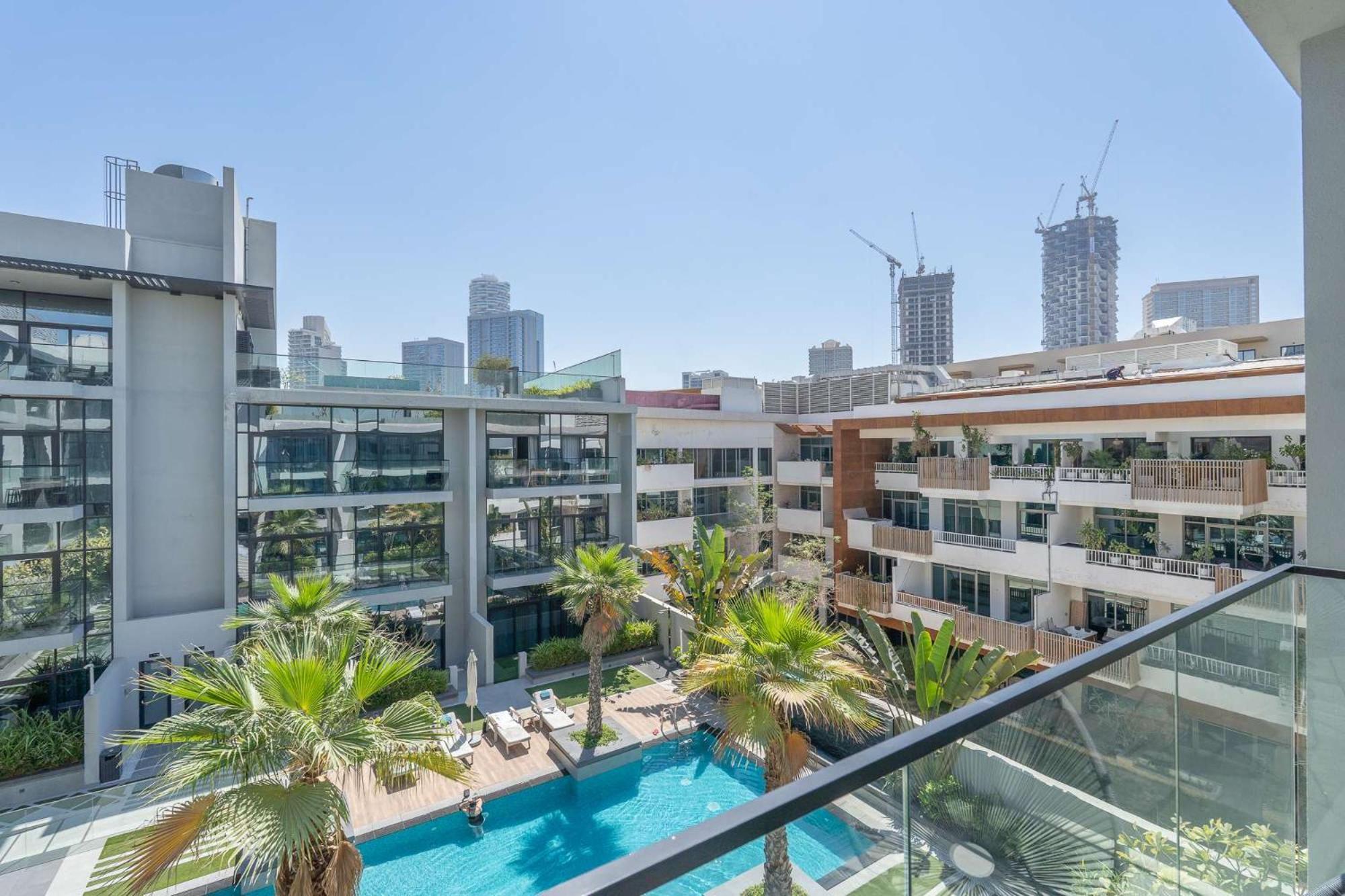 Modern Bali Vibes With Pool And Palm Tree Views Jvc Dubaï